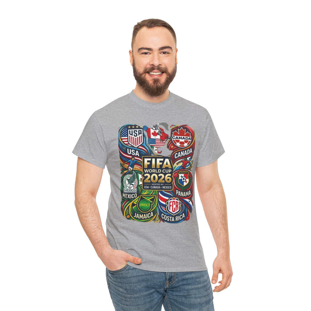 World Cup 2026 Teams T-Shirt – USA Canada Mexico & CONCACAF Badges Soccer Tee