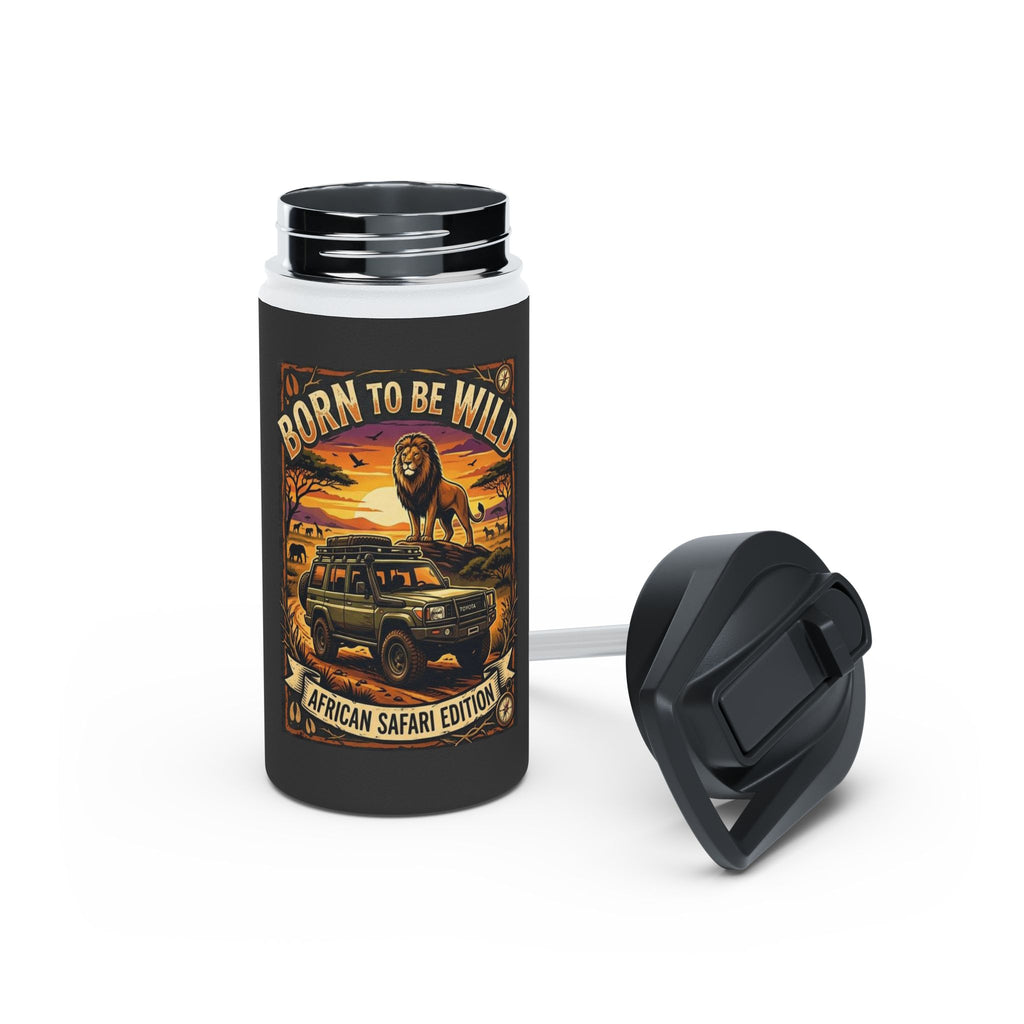 Born to Be Wild Stainless Steel Water Bottle — African Safari Edition