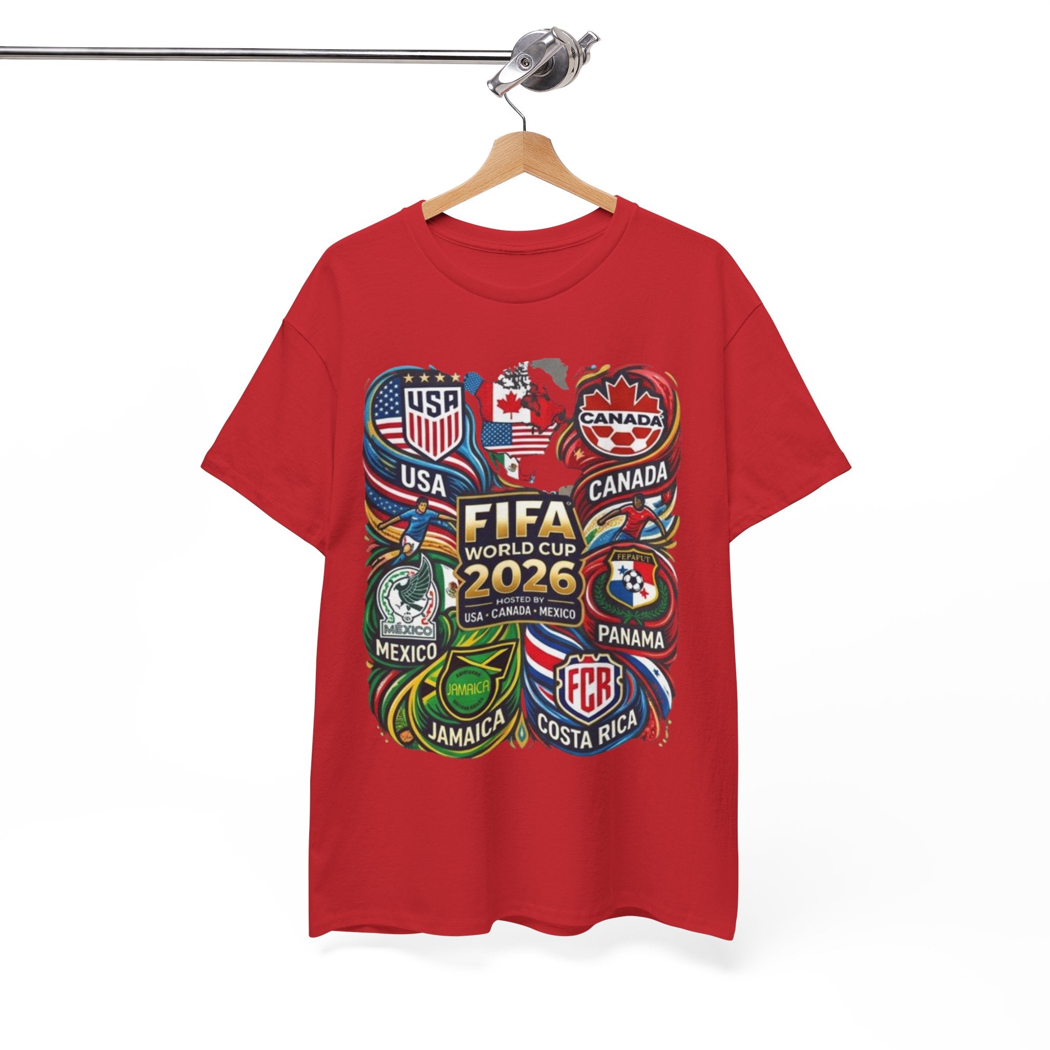 World Cup 2026 Teams T-Shirt – USA Canada Mexico & CONCACAF Badges Soccer Tee
