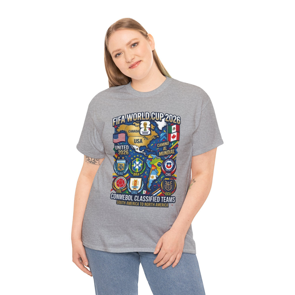 World Cup 2026 Teams T-Shirt — CONMEBOL & CONCACAF Qualified Badges Tee