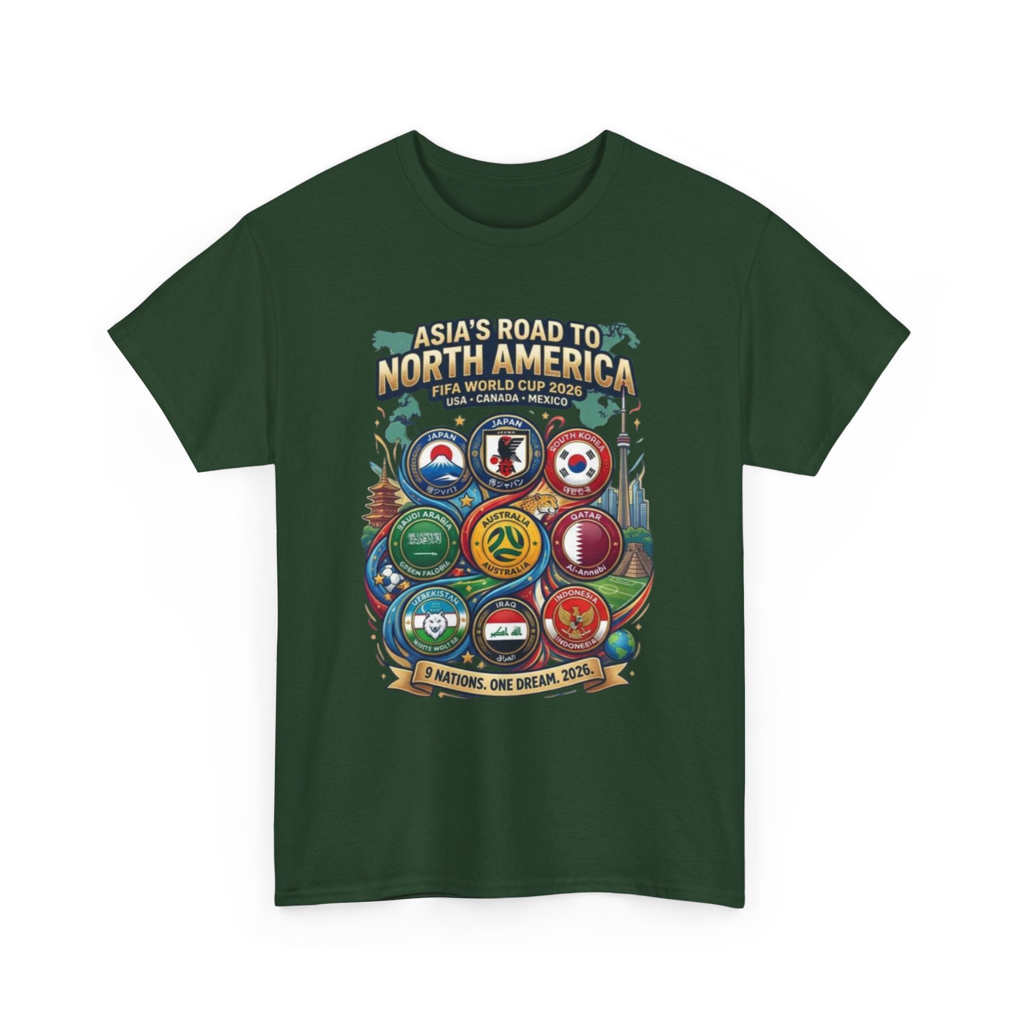 Asia's Road to North America Soccer Tee — World Cup 2026 Qualification Badge T‑Shirt