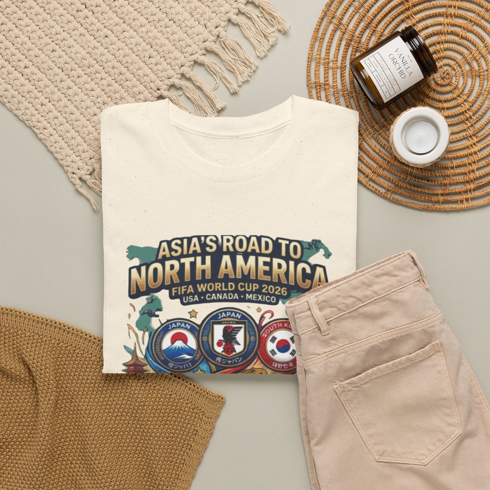 Asia's Road to North America Soccer Tee — World Cup 2026 Qualification Badge T‑Shirt