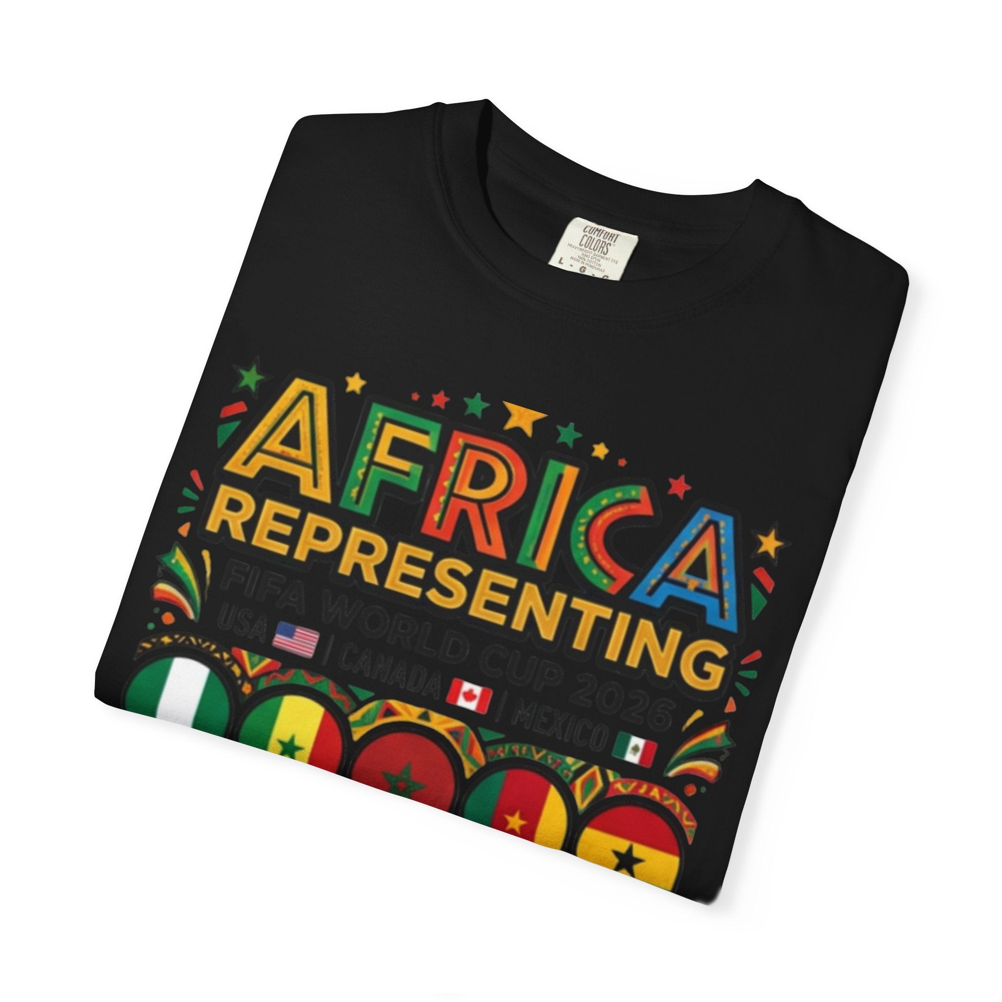 Africa Representing FIFA World Cup 2026 T-Shirt | African Flags Soccer Design