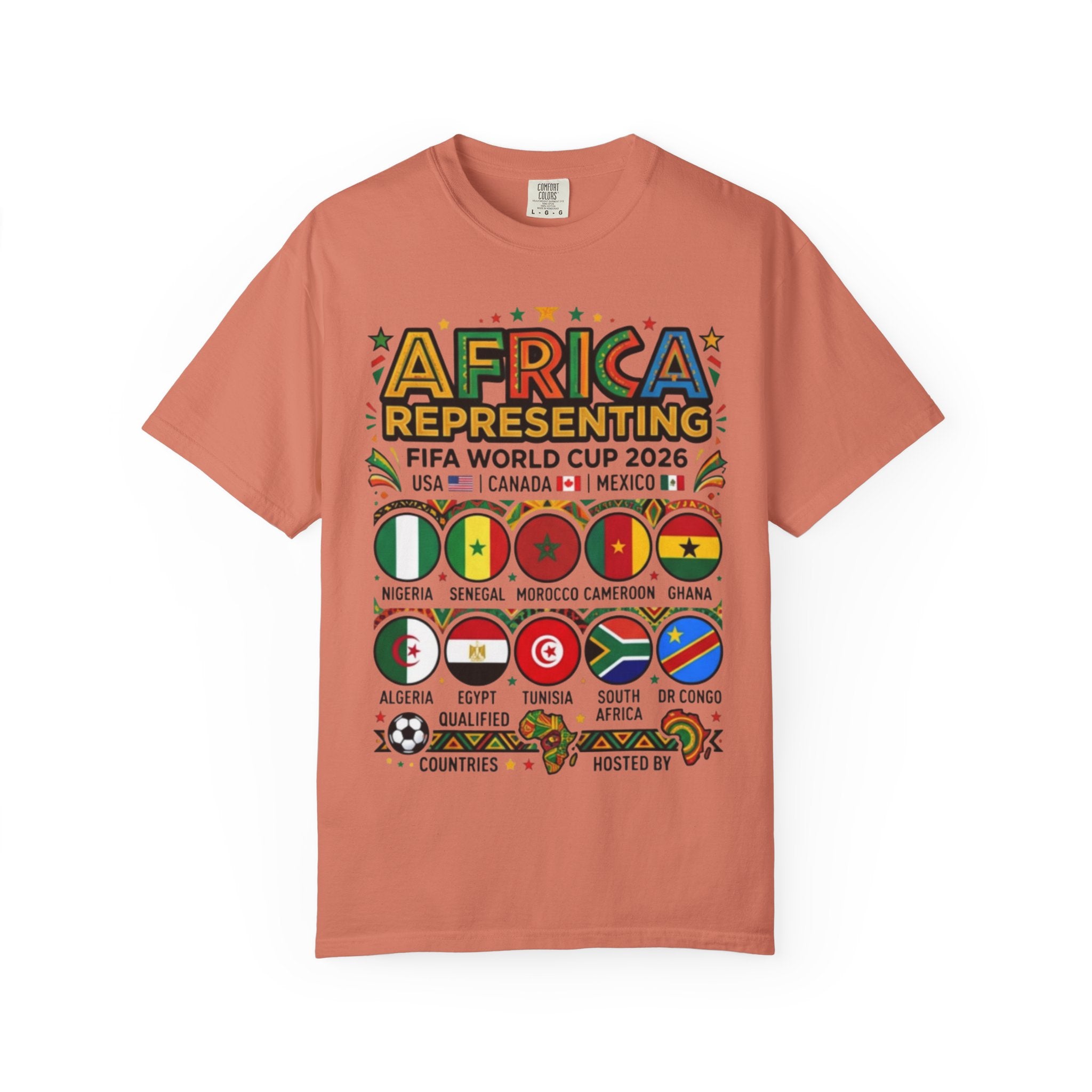 Africa Representing FIFA World Cup 2026 T-Shirt | African Flags Soccer Design