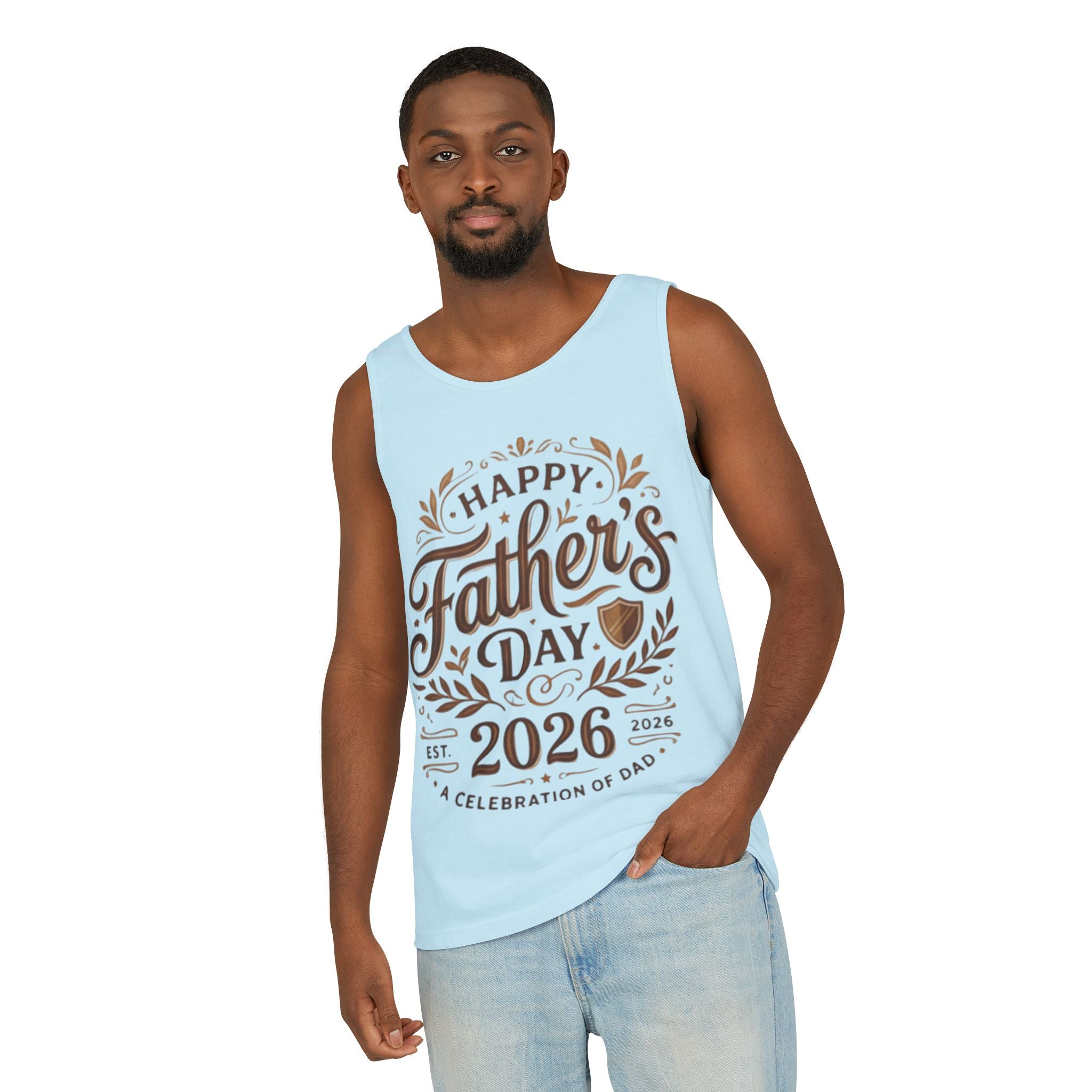 Father's Day Tank Top 2026 – "Happy Father's Day" Vintage Script Design