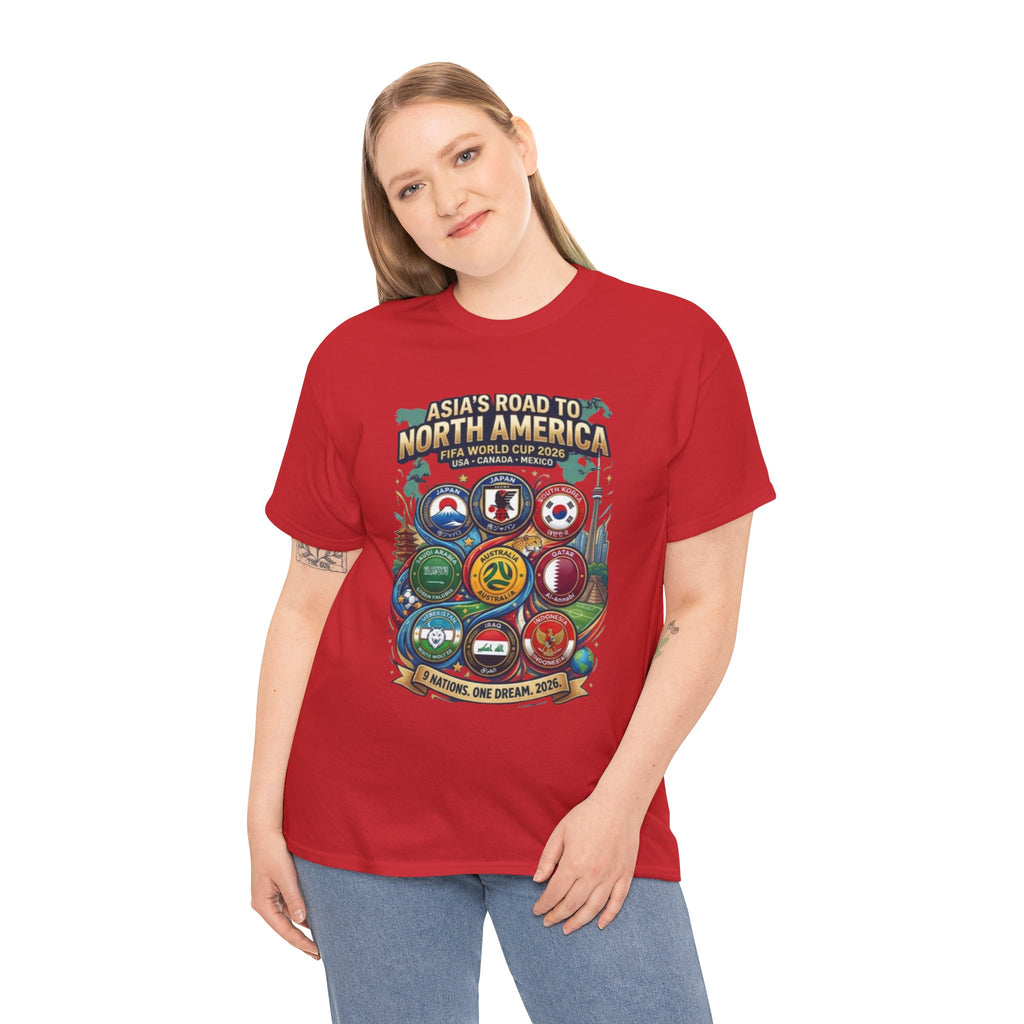 Asia's Road to North America Soccer Tee — World Cup 2026 Qualification Badge T‑Shirt