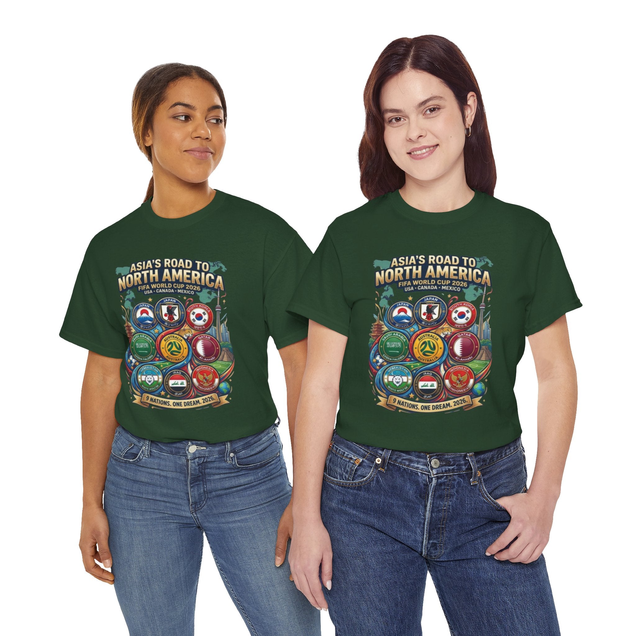 Asia's Road to North America Soccer Tee — World Cup 2026 Qualification Badge T‑Shirt
