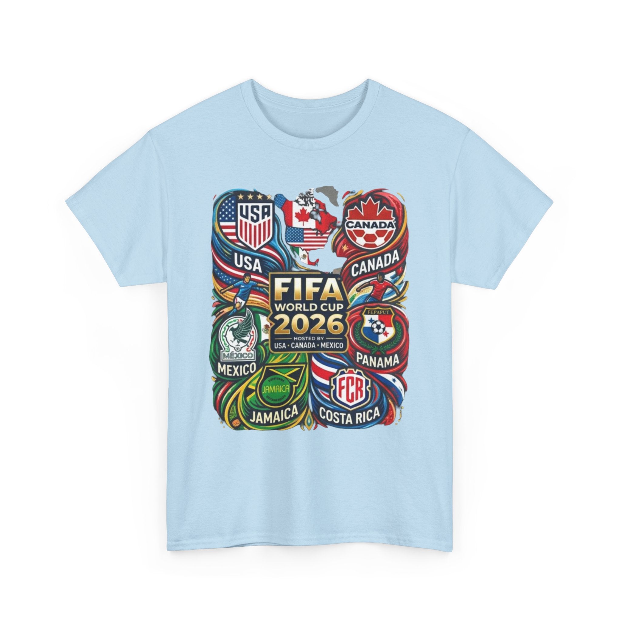World Cup 2026 Teams T-Shirt – USA Canada Mexico & CONCACAF Badges Soccer Tee