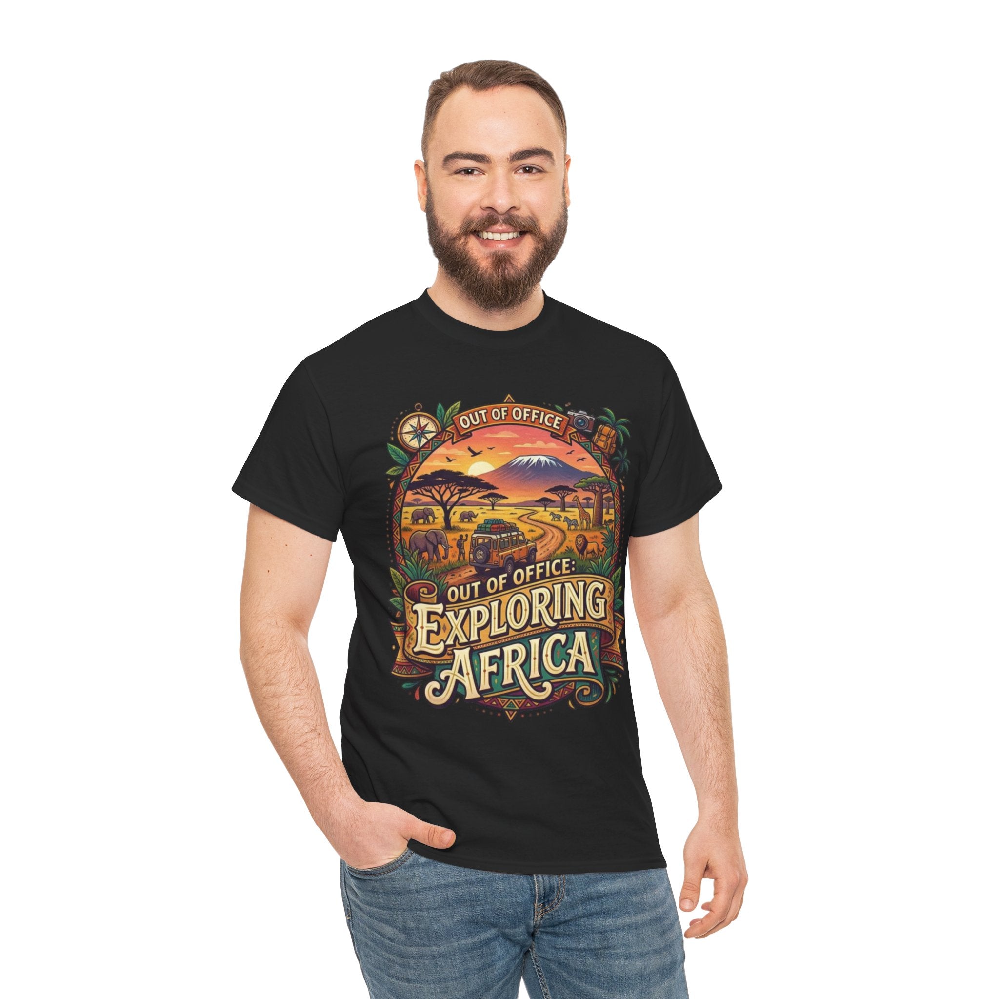 Exploring Africa T-Shirt — 'Out of Office' Safari Adventure Tee