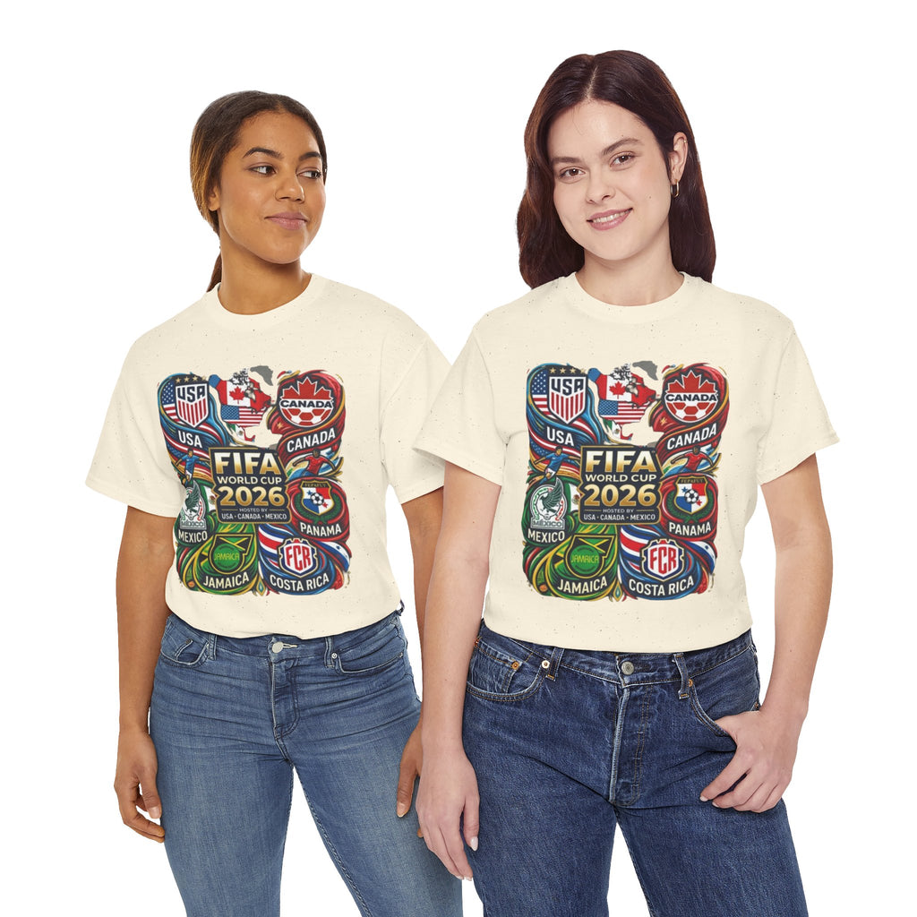 World Cup 2026 Teams T-Shirt – USA Canada Mexico & CONCACAF Badges Soccer Tee