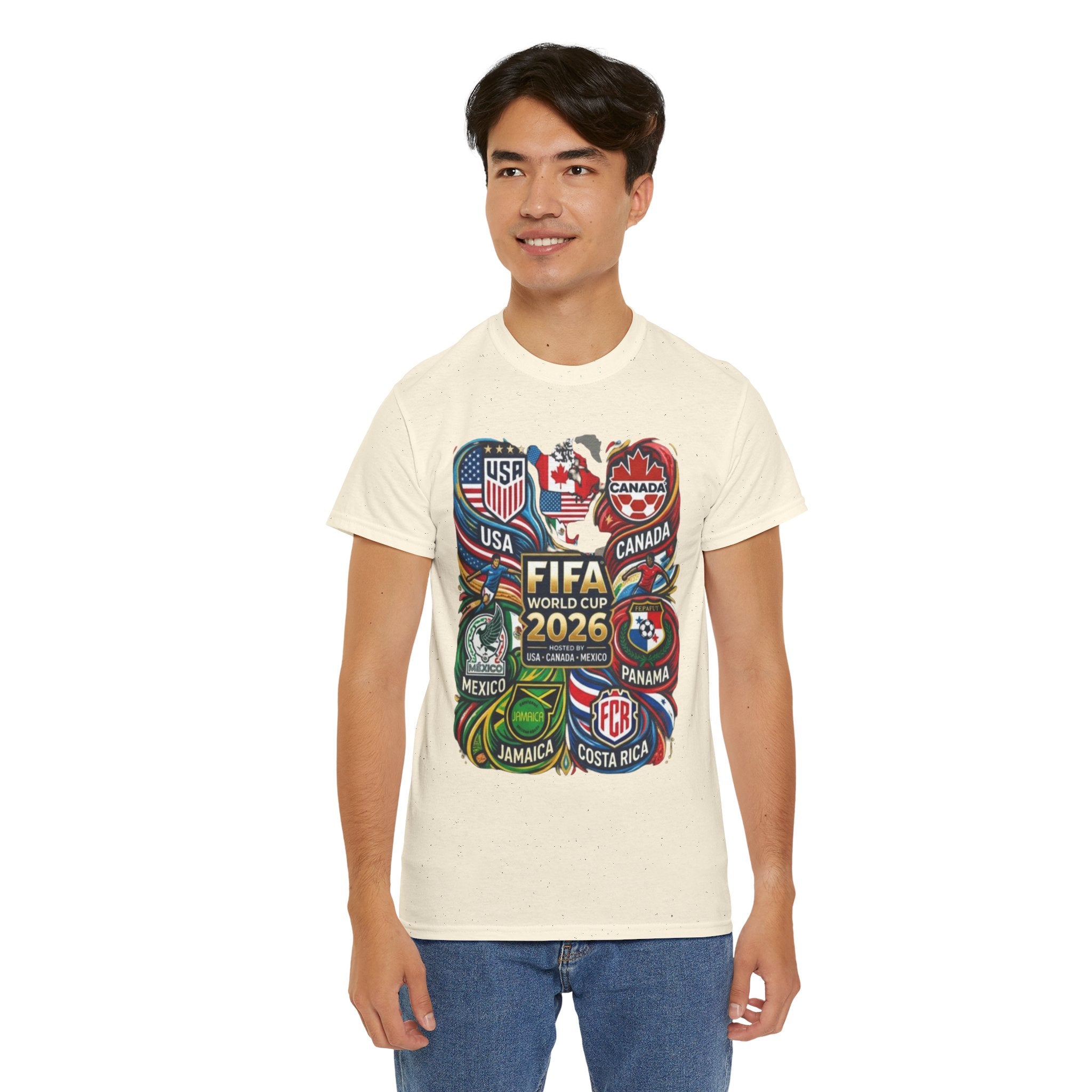 World Cup 2026 Teams T-Shirt – USA Canada Mexico & CONCACAF Badges Soccer Tee