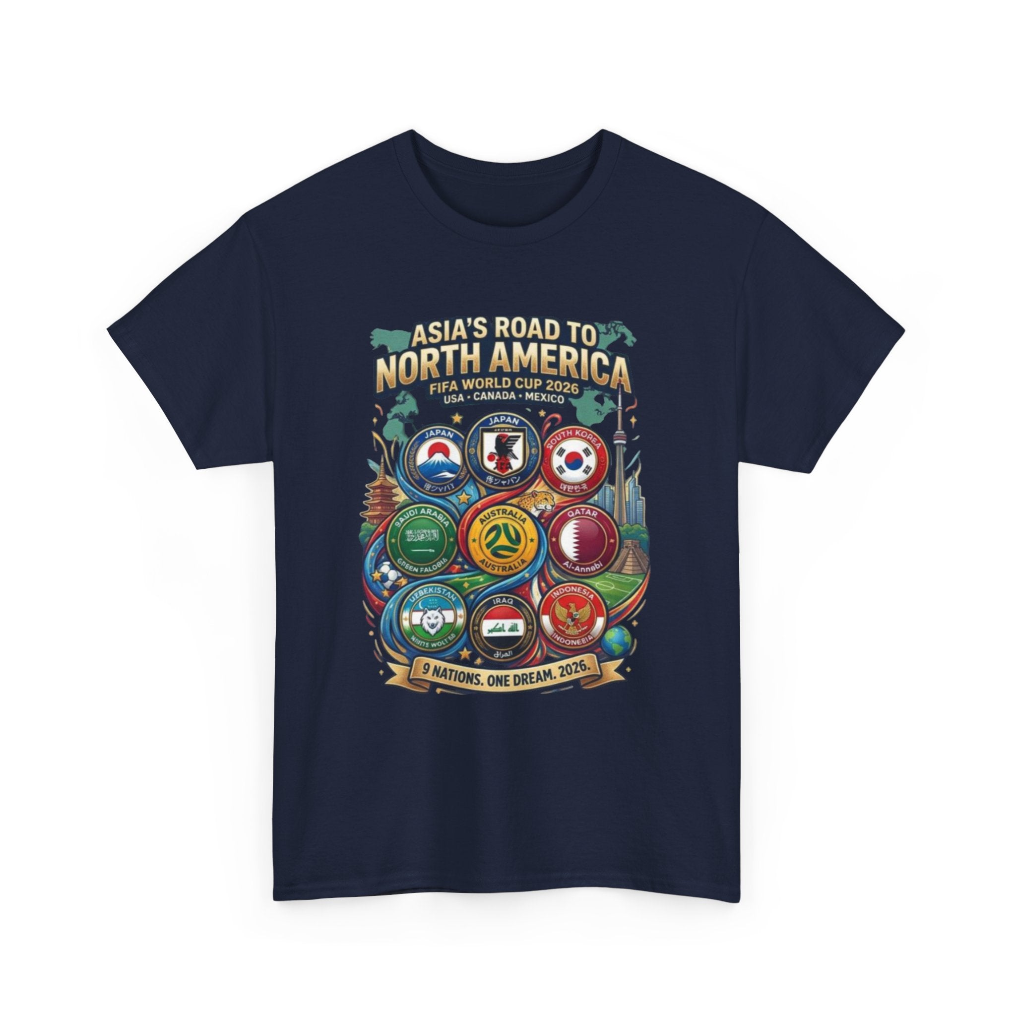 Asia's Road to North America Soccer Tee — World Cup 2026 Qualification Badge T‑Shirt