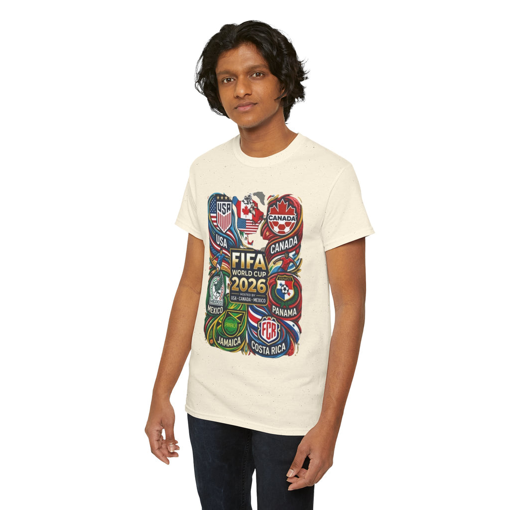 World Cup 2026 Teams T-Shirt – USA Canada Mexico & CONCACAF Badges Soccer Tee