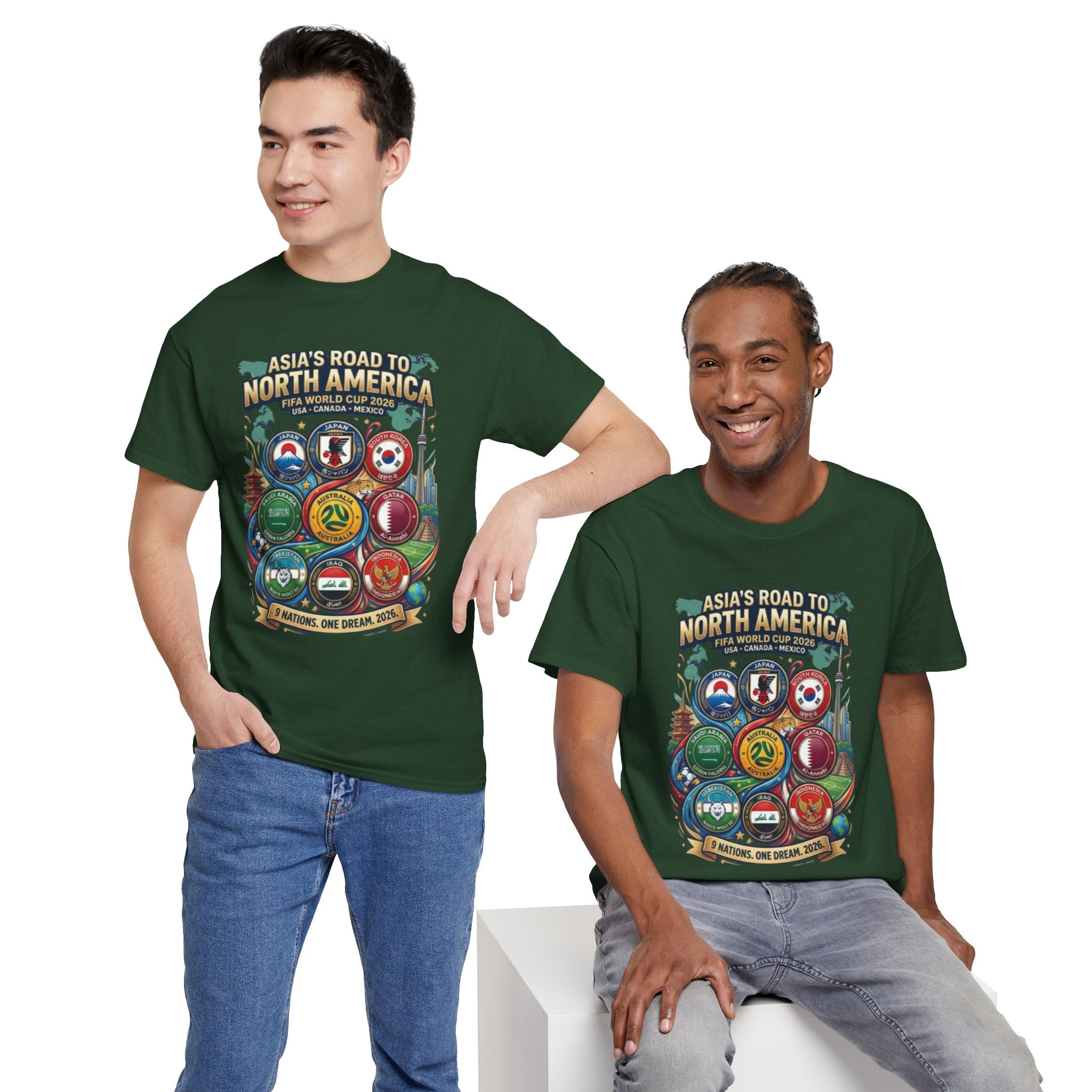 Asia's Road to North America Soccer Tee — World Cup 2026 Qualification Badge T‑Shirt