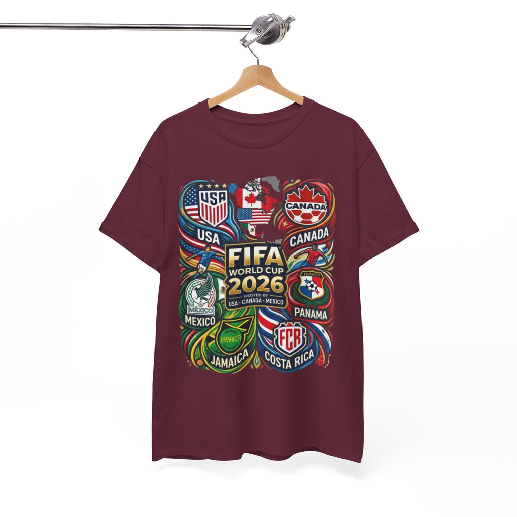 World Cup 2026 Teams T-Shirt – USA Canada Mexico & CONCACAF Badges Soccer Tee