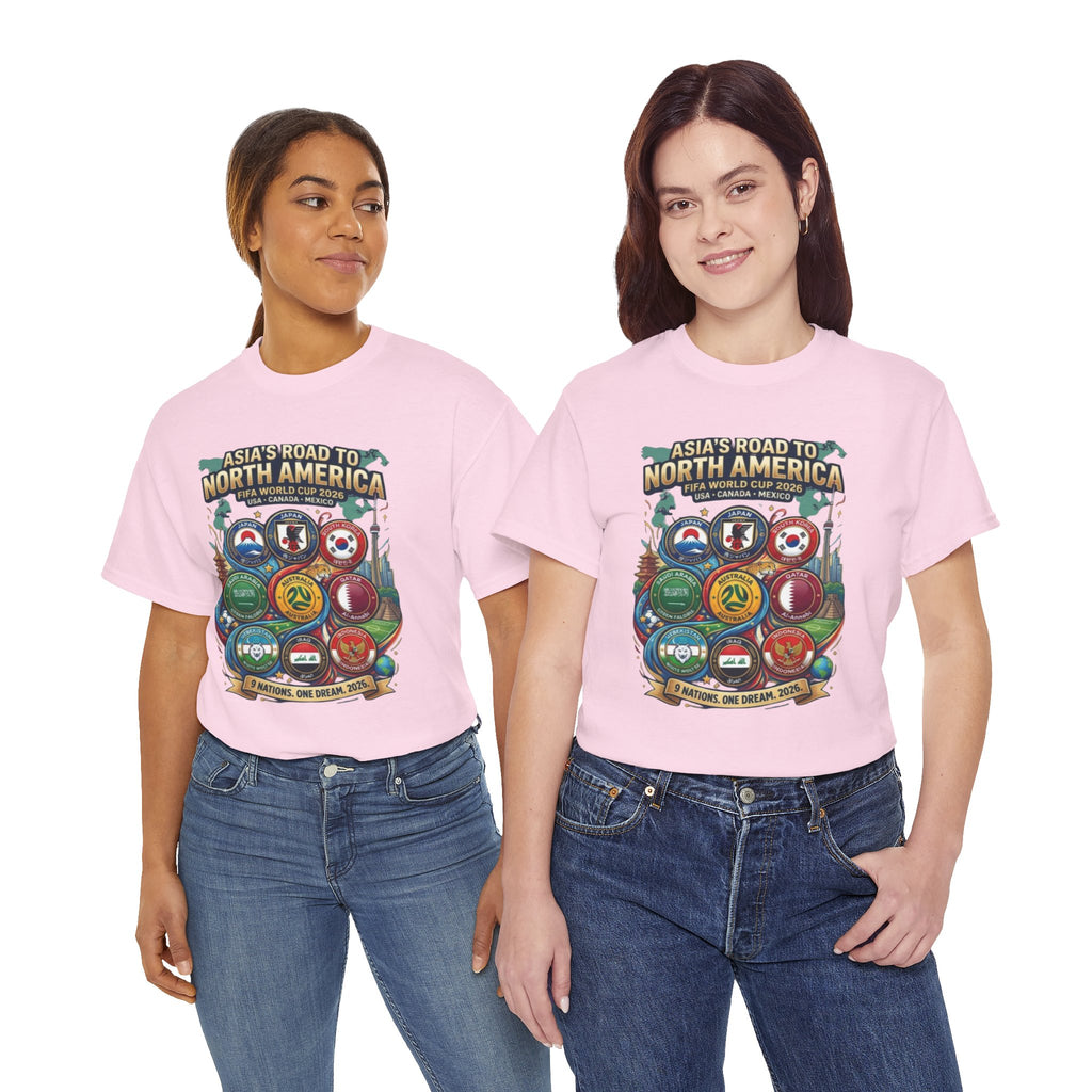 Asia's Road to North America Soccer Tee — World Cup 2026 Qualification Badge T‑Shirt