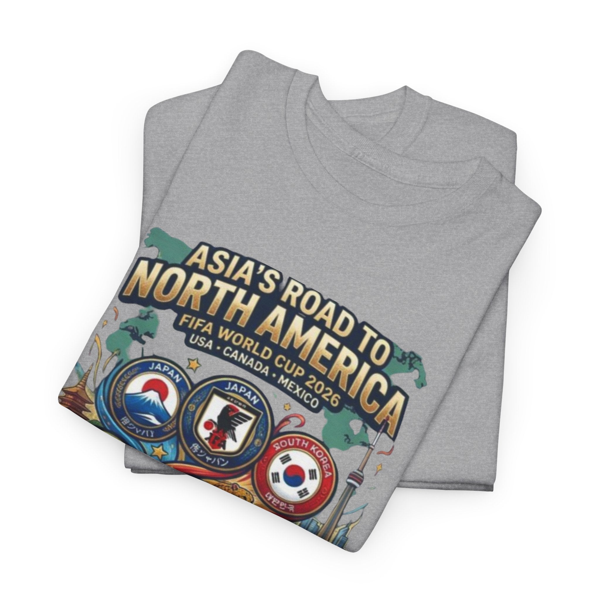 Asia's Road to North America Soccer Tee — World Cup 2026 Qualification Badge T‑Shirt