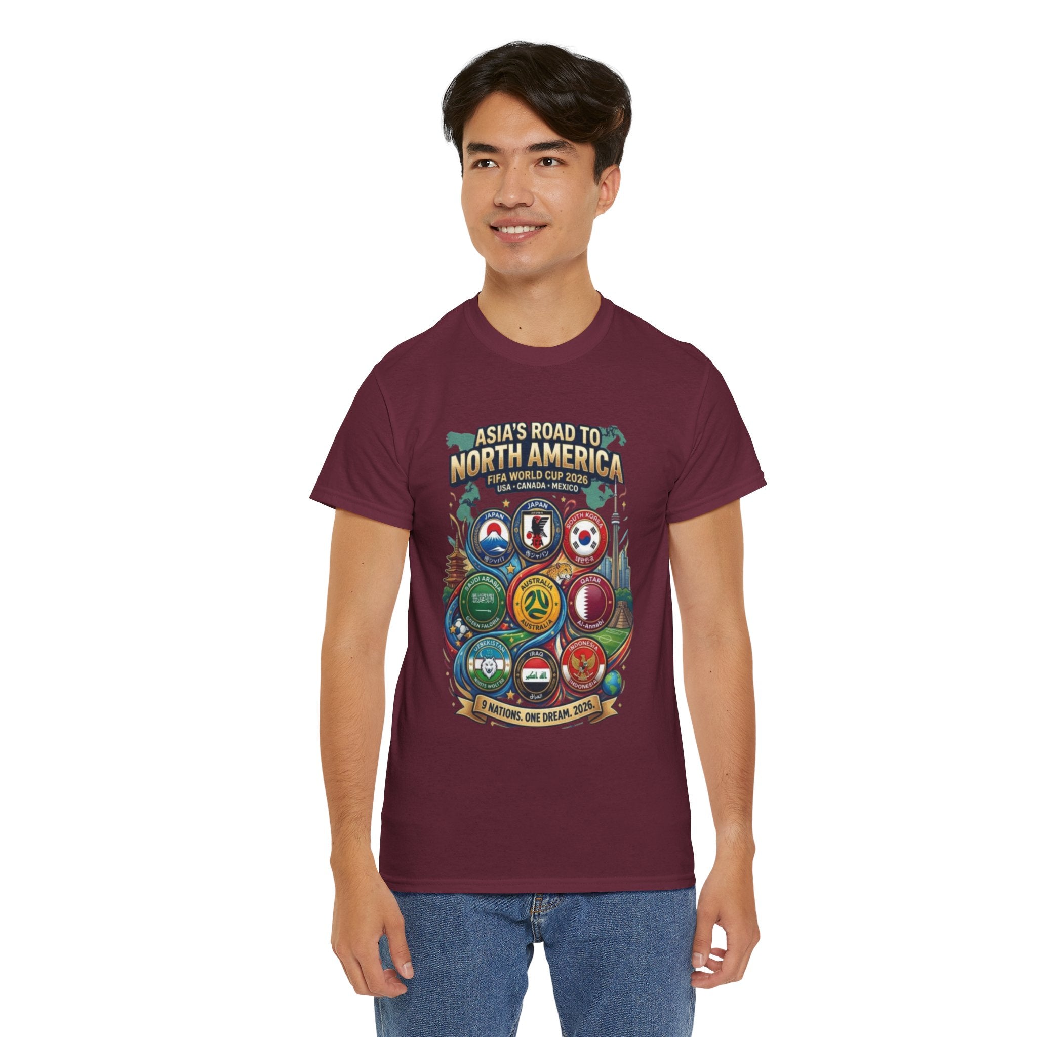 Asia's Road to North America Soccer Tee — World Cup 2026 Qualification Badge T‑Shirt