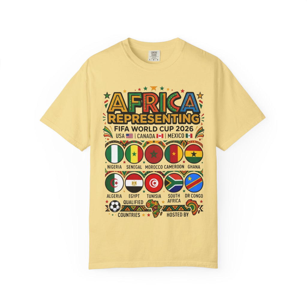 Africa Representing FIFA World Cup 2026 T-Shirt | African Flags Soccer Design