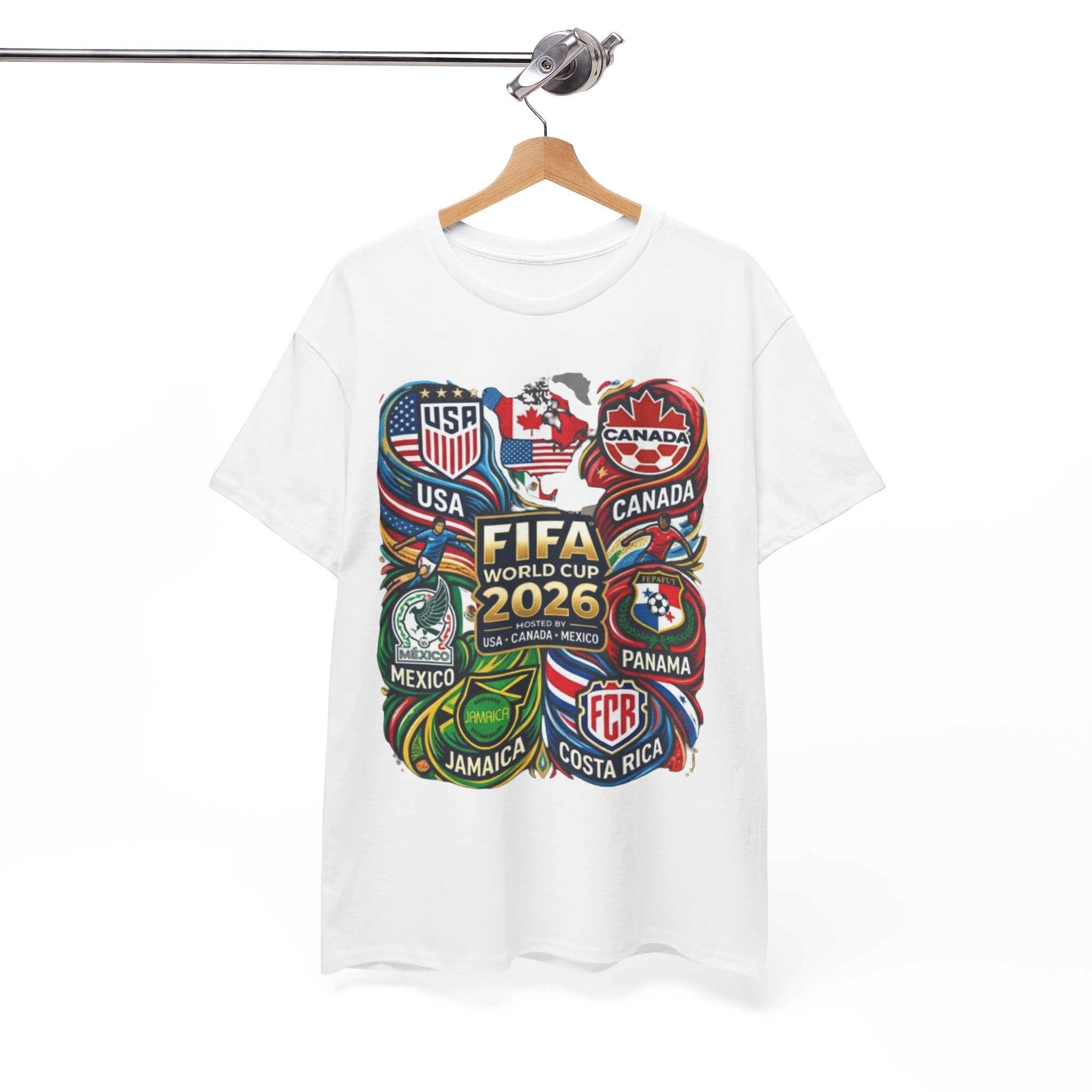 World Cup 2026 Teams T-Shirt – USA Canada Mexico & CONCACAF Badges Soccer Tee