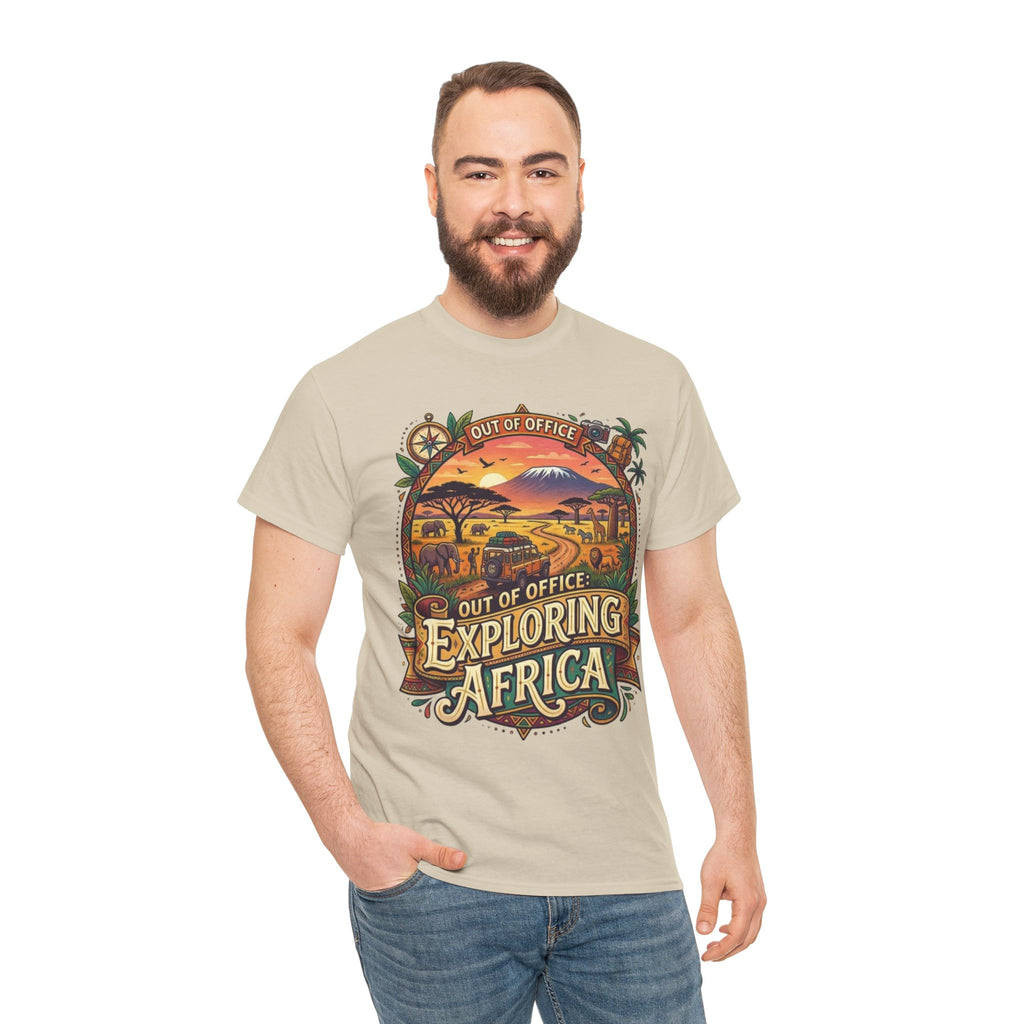 Exploring Africa T-Shirt — 'Out of Office' Safari Adventure Tee