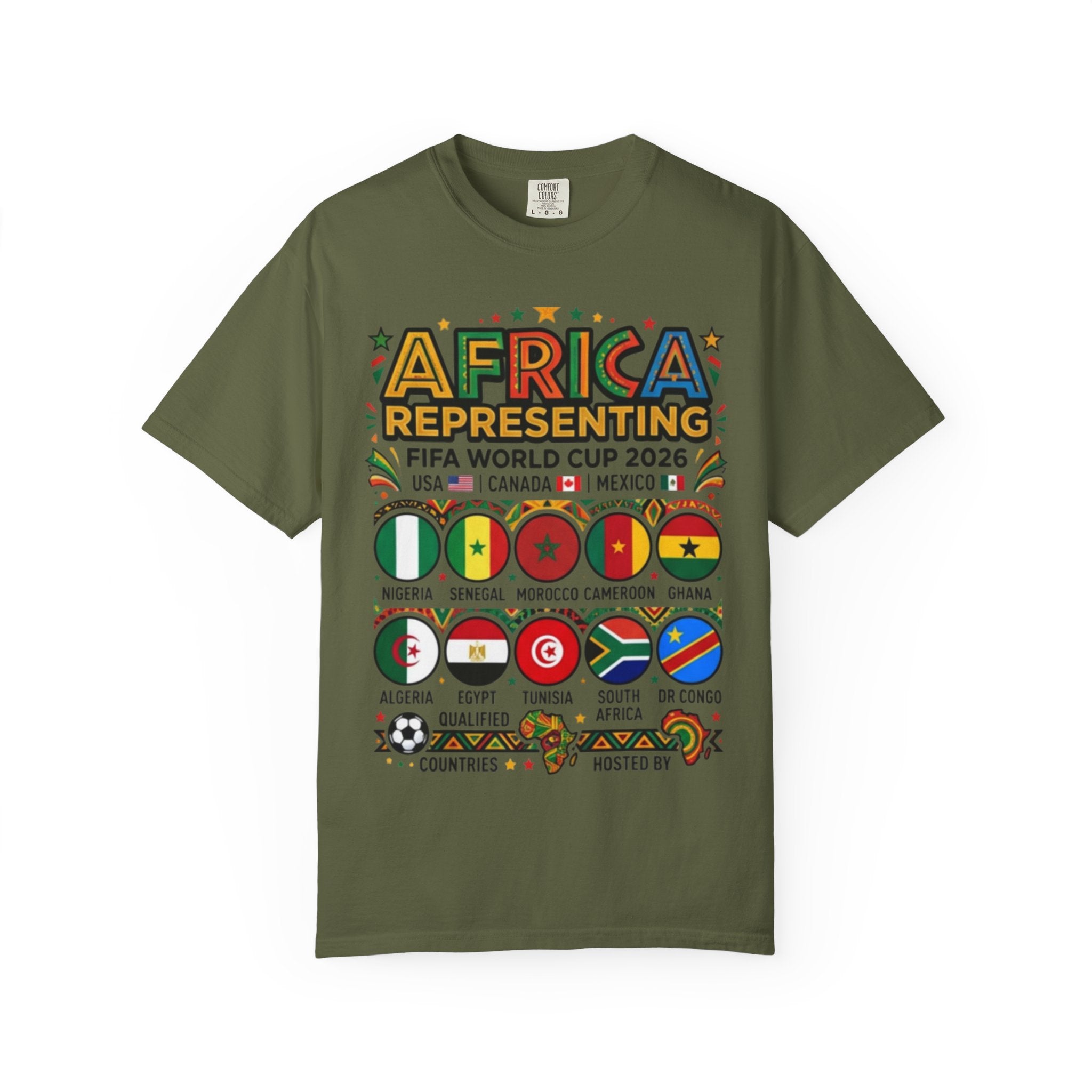 Africa Representing FIFA World Cup 2026 T-Shirt | African Flags Soccer Design