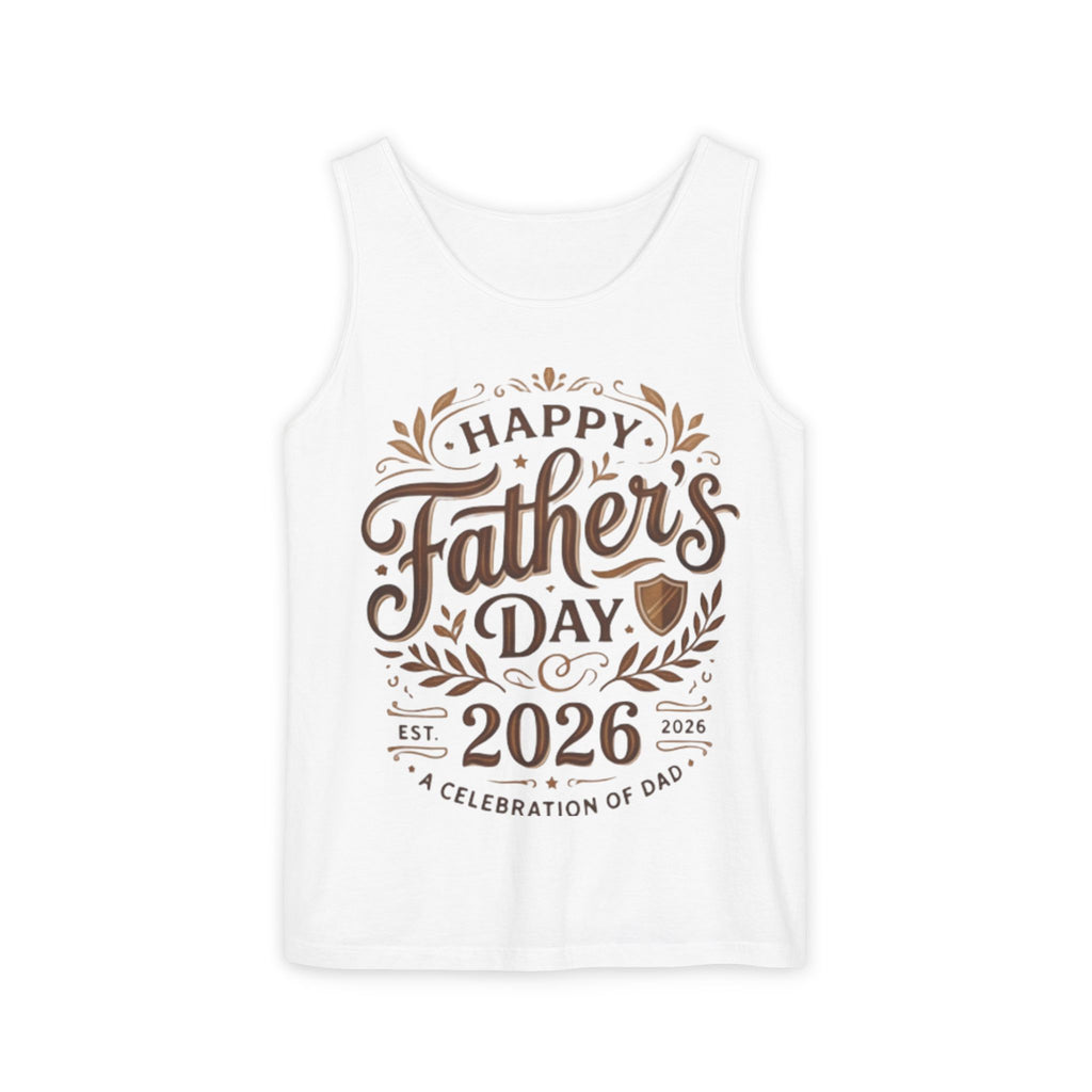 Father's Day Tank Top 2026 – "Happy Father's Day" Vintage Script Design