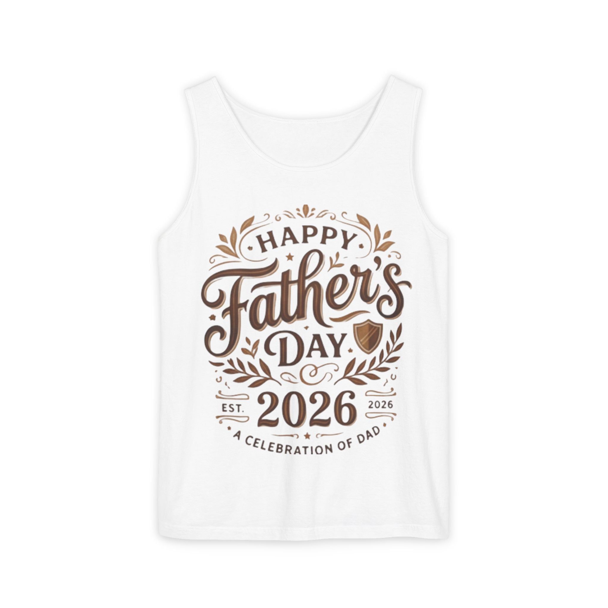 Father's Day Tank Top 2026 – "Happy Father's Day" Vintage Script Design