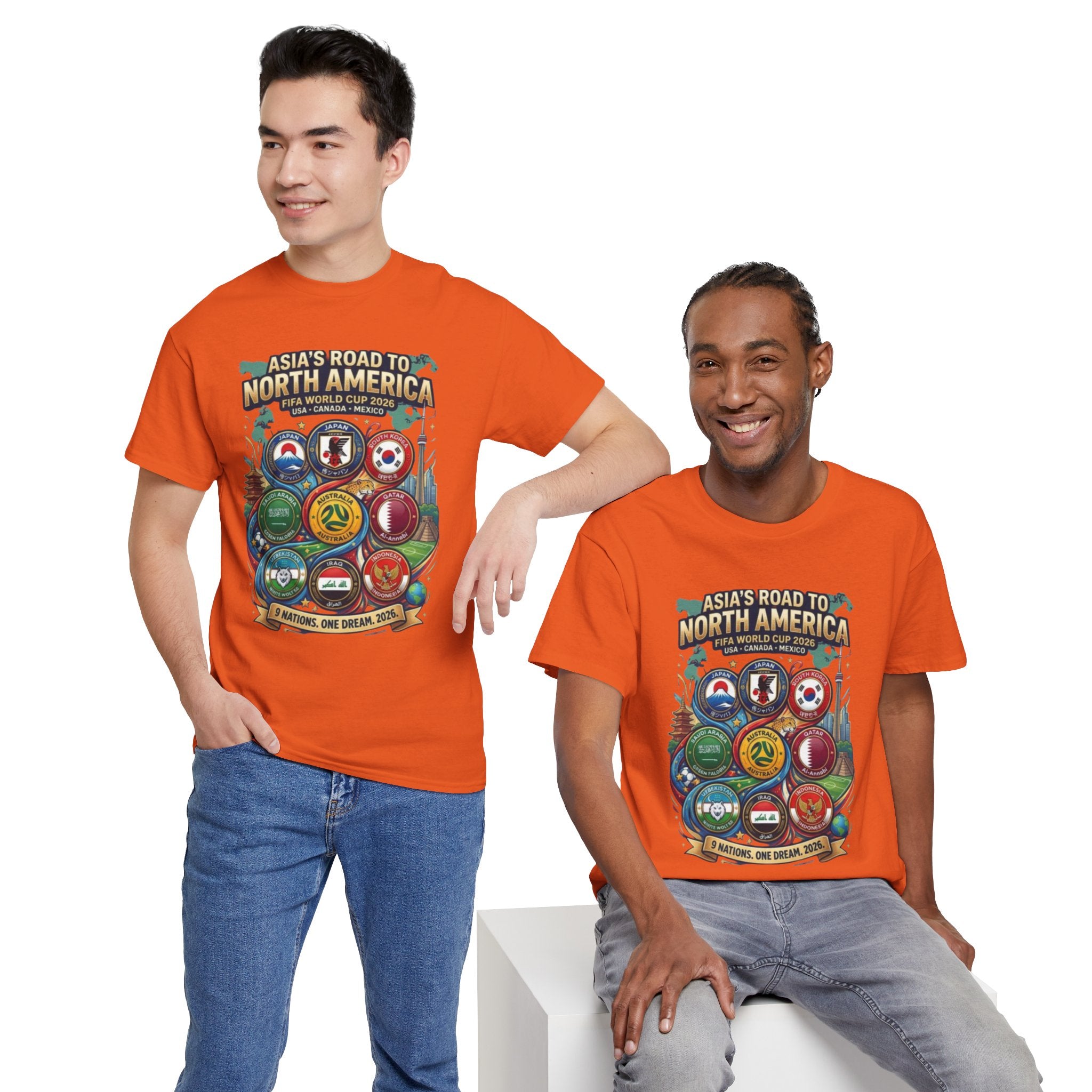 Asia's Road to North America Soccer Tee — World Cup 2026 Qualification Badge T‑Shirt