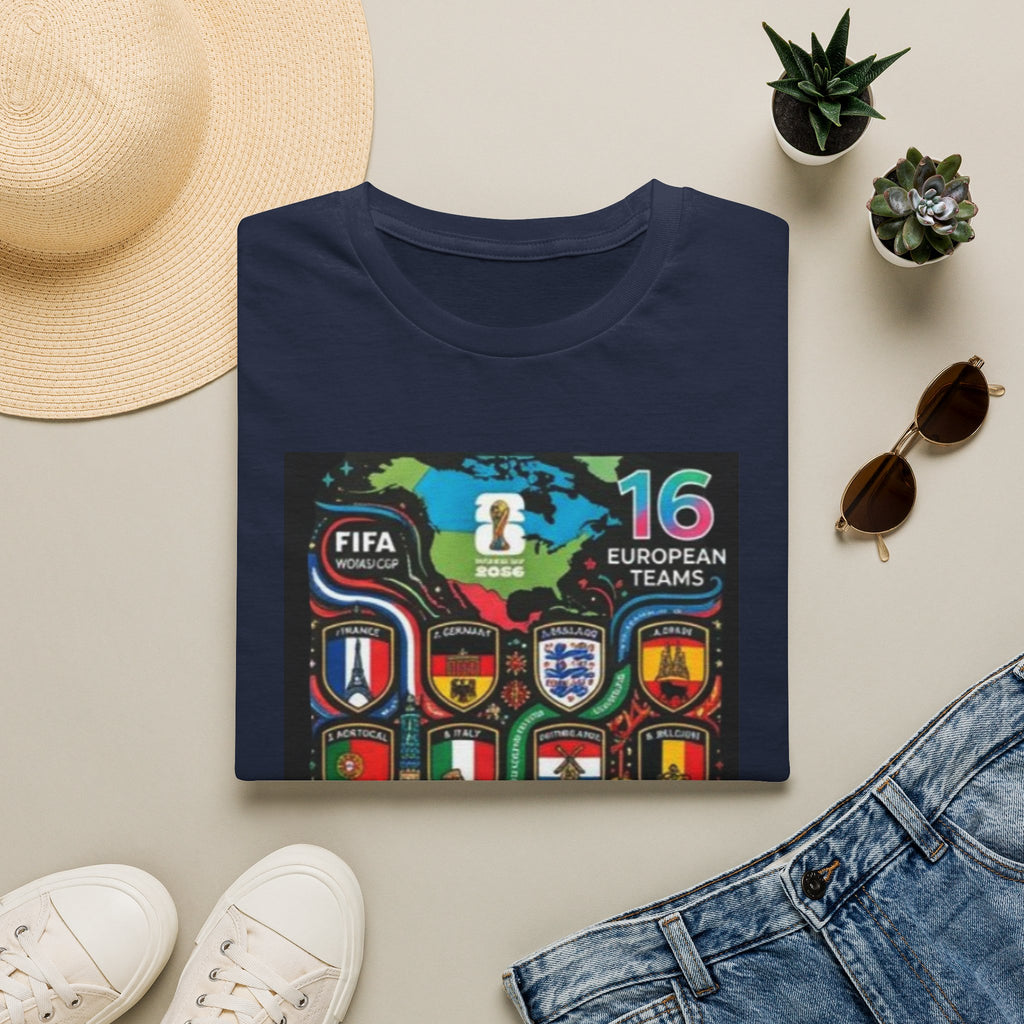 European Teams World Cup T‑Shirt – 16 European Teams Soccer Crest Design