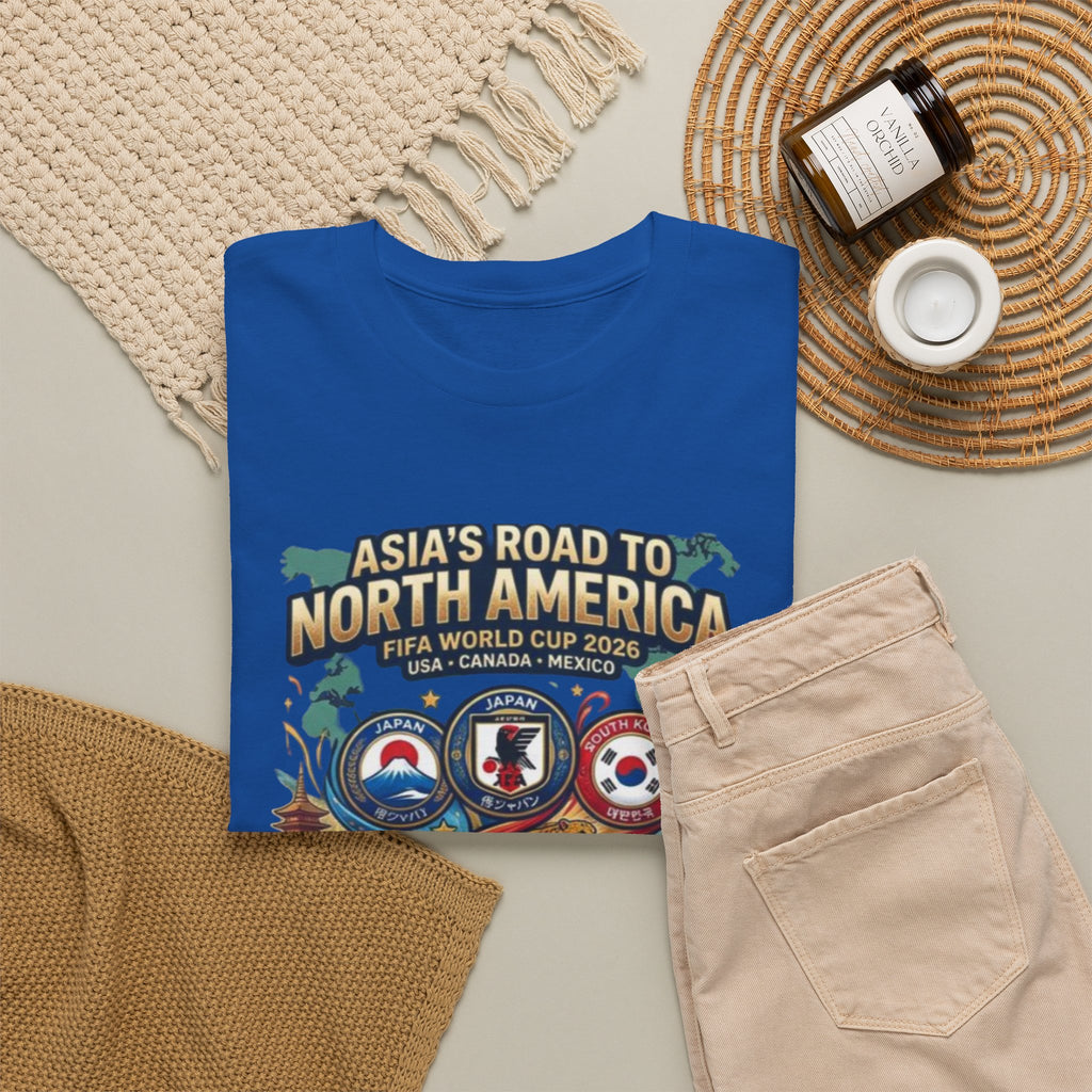Asia's Road to North America Soccer Tee — World Cup 2026 Qualification Badge T‑Shirt
