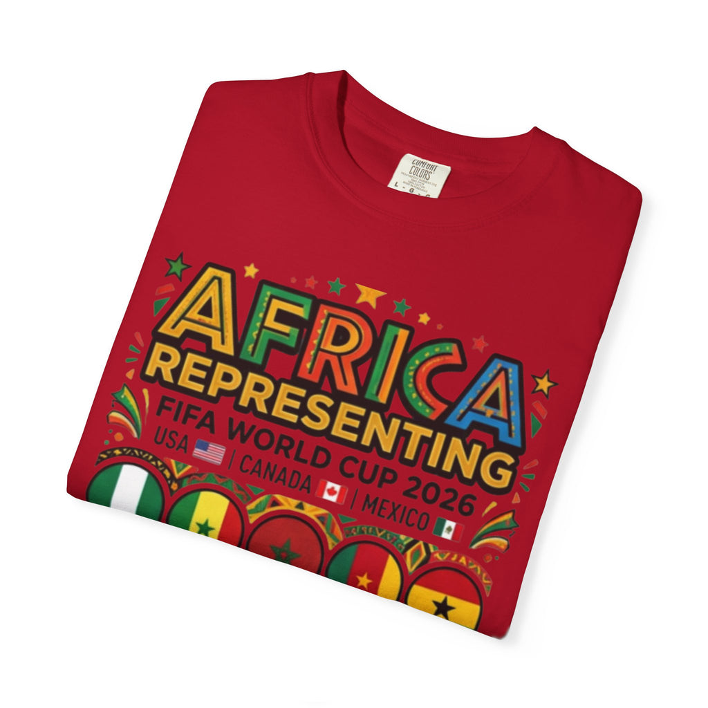Africa Representing FIFA World Cup 2026 T-Shirt | African Flags Soccer Design