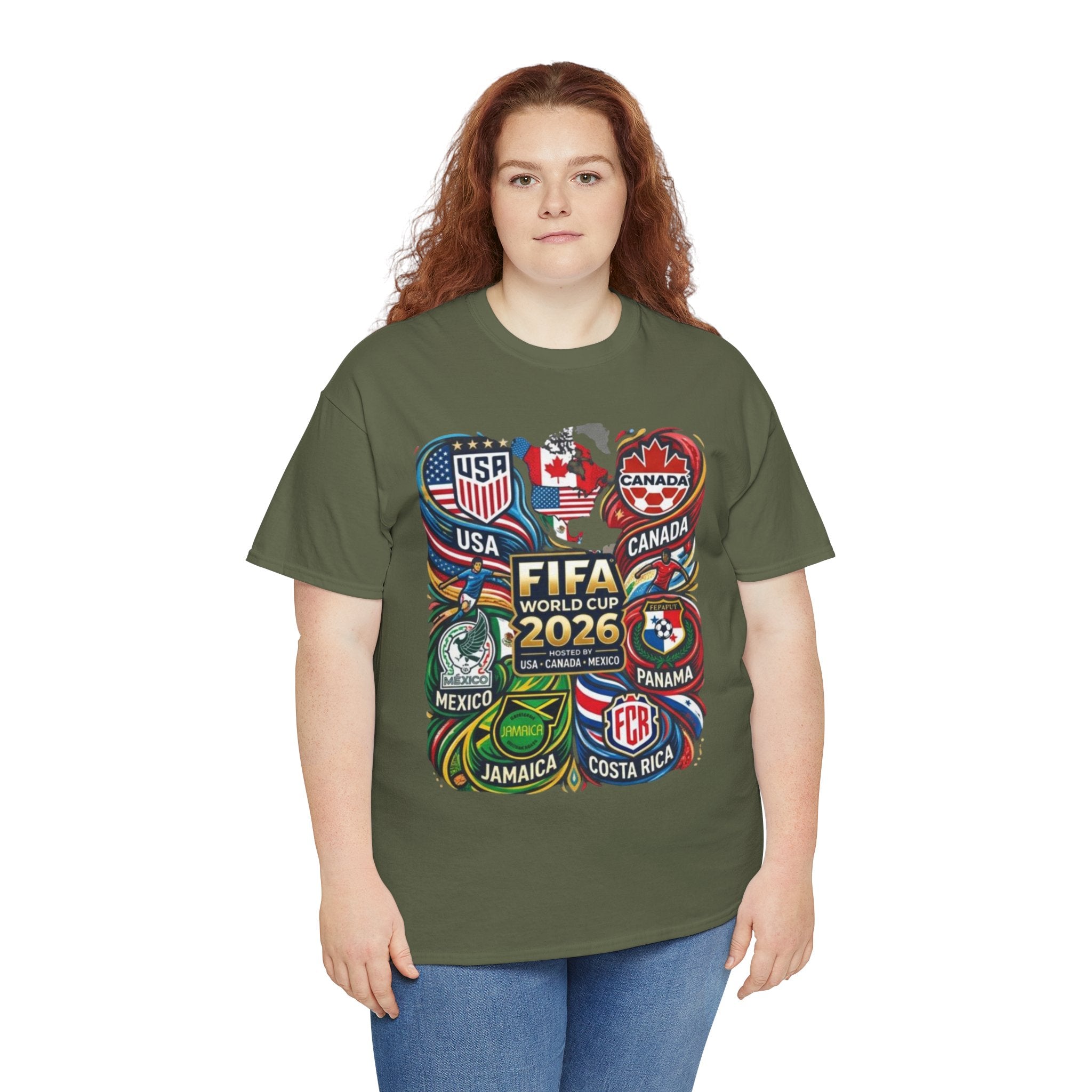 World Cup 2026 Teams T-Shirt – USA Canada Mexico & CONCACAF Badges Soccer Tee