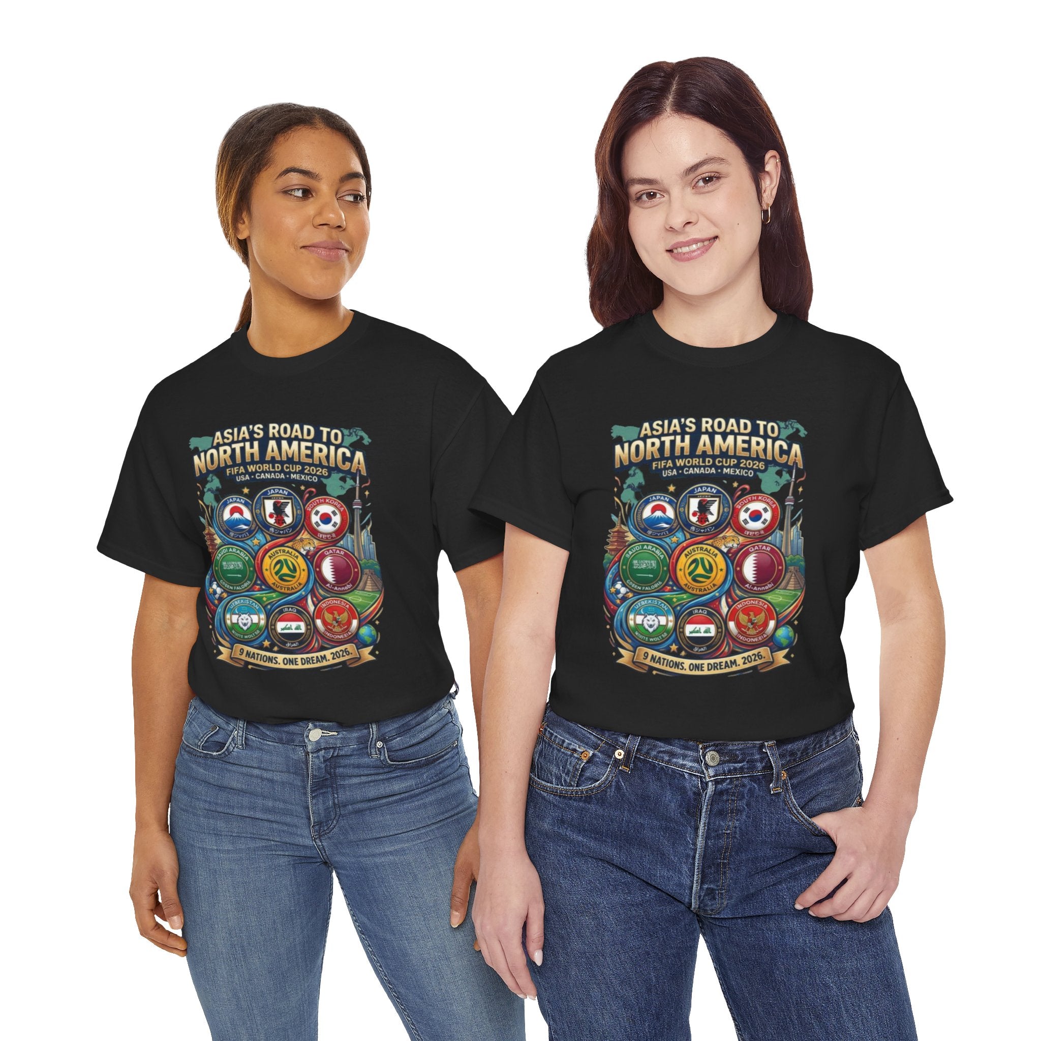 Asia's Road to North America Soccer Tee — World Cup 2026 Qualification Badge T‑Shirt