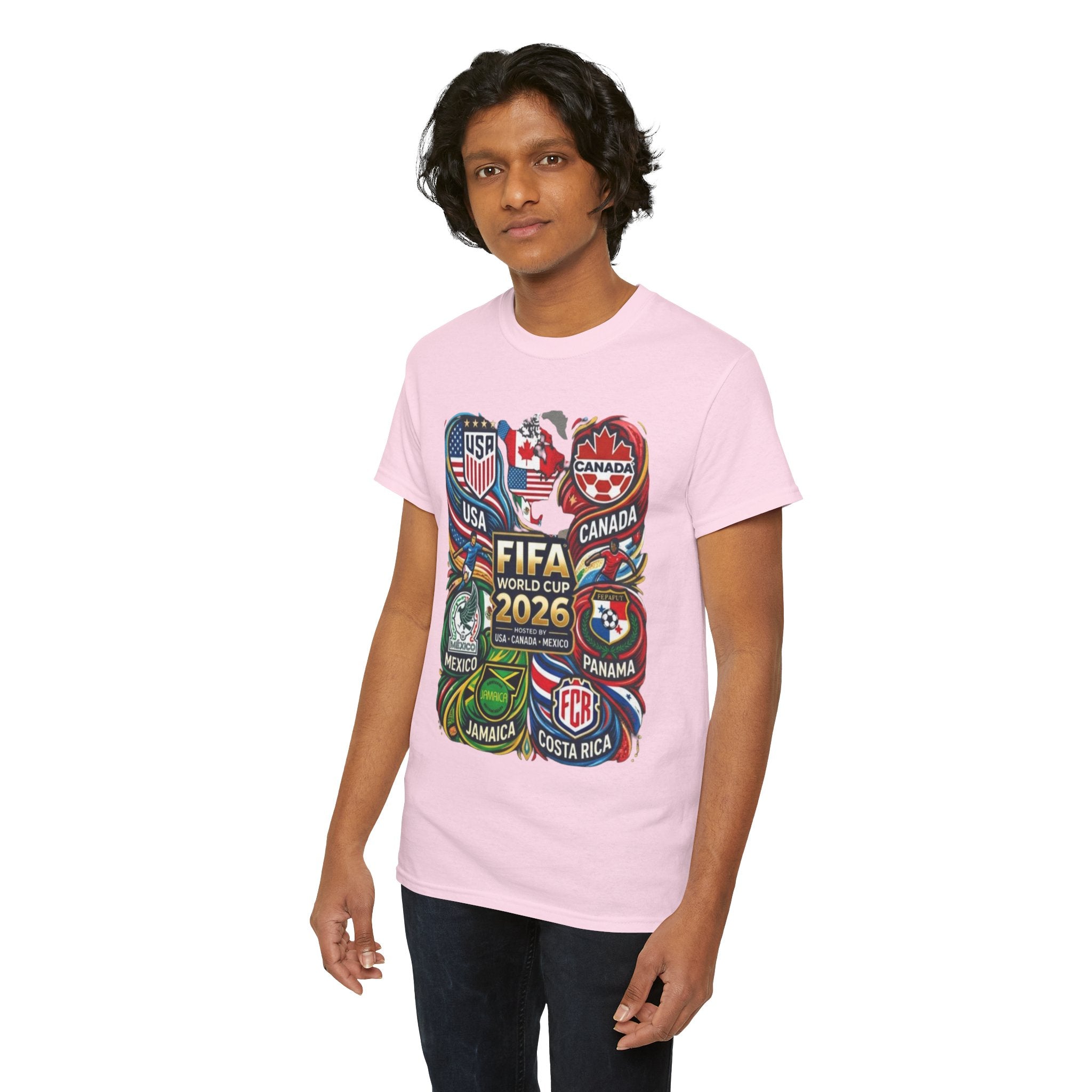 World Cup 2026 Teams T-Shirt – USA Canada Mexico & CONCACAF Badges Soccer Tee