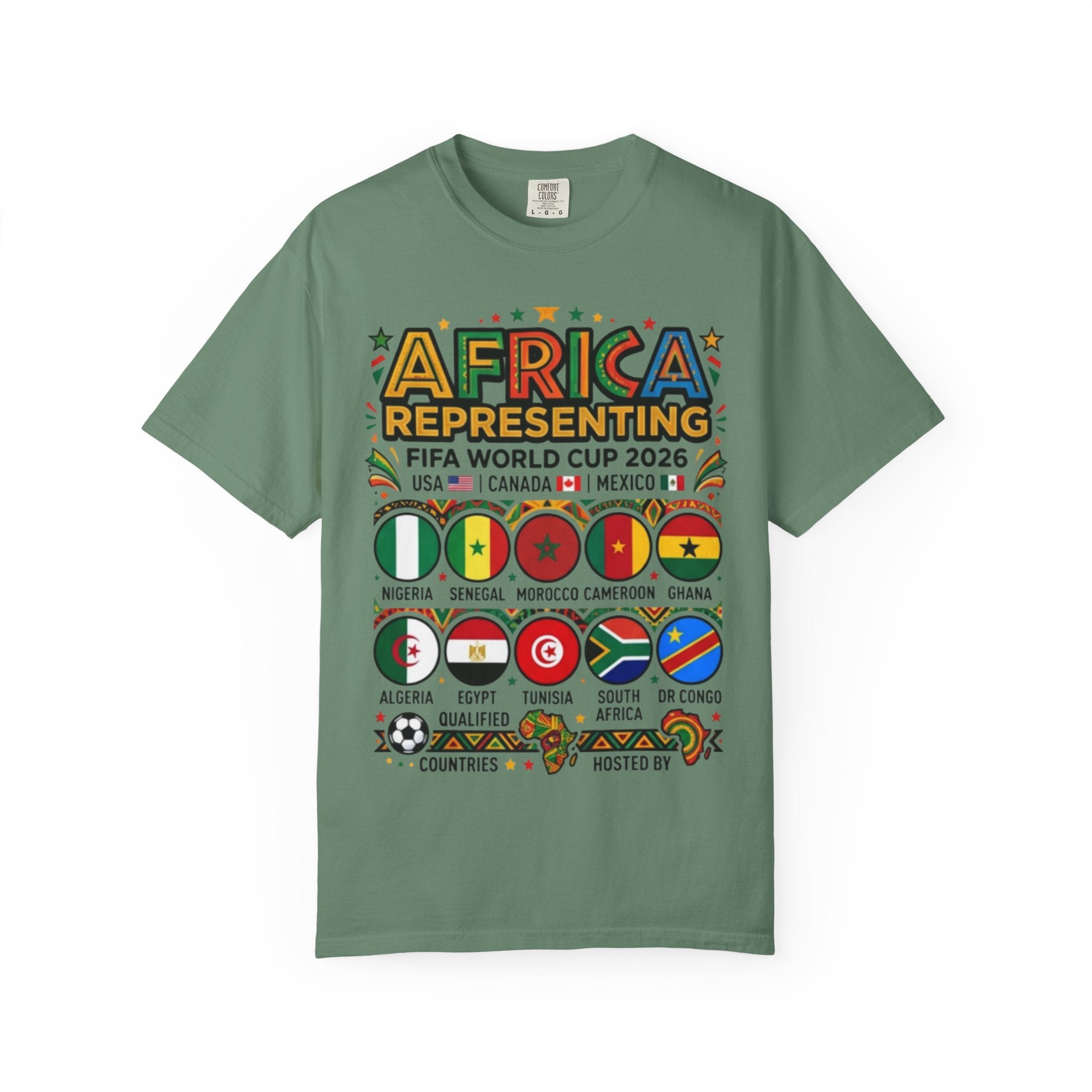 Africa Representing FIFA World Cup 2026 T-Shirt | African Flags Soccer Design