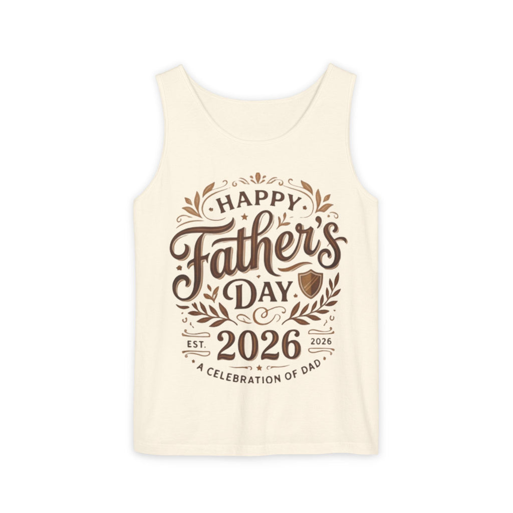 Father's Day Tank Top 2026 – "Happy Father's Day" Vintage Script Design