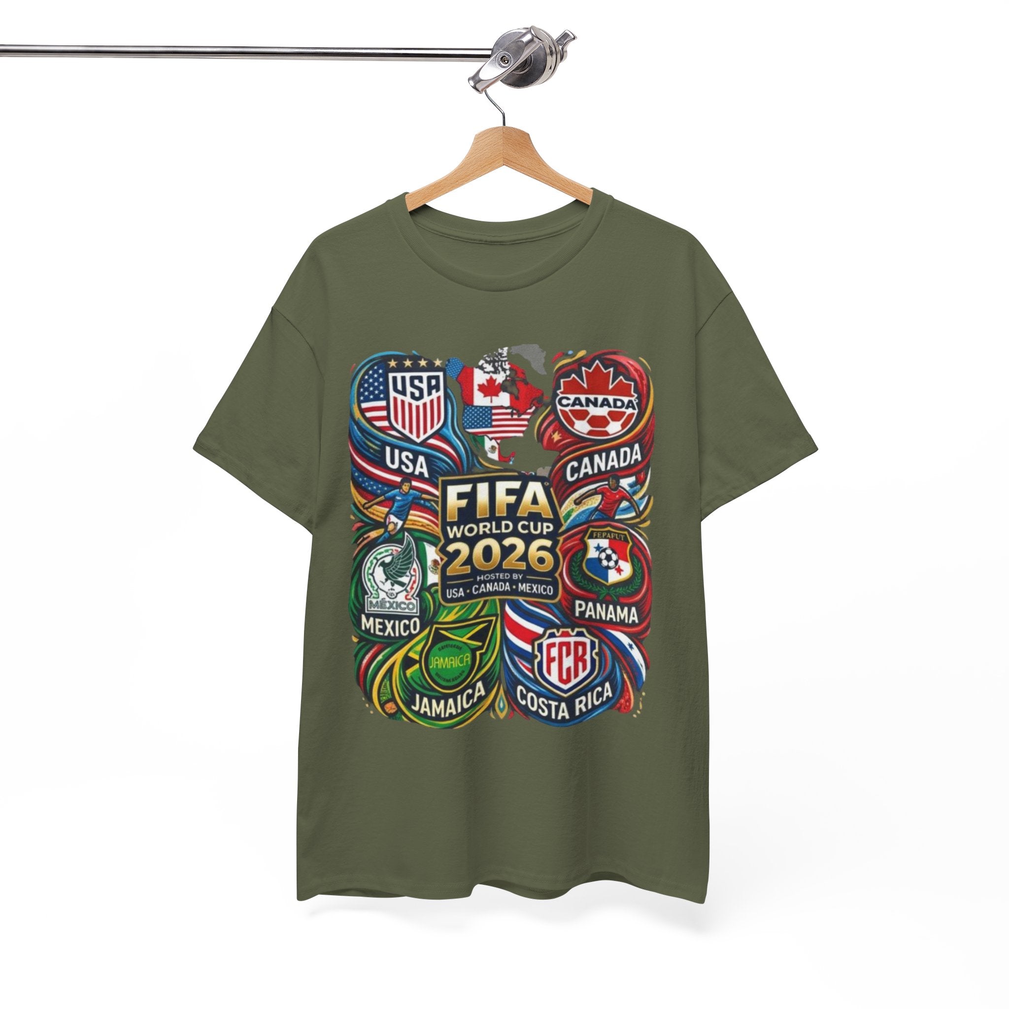 World Cup 2026 Teams T-Shirt – USA Canada Mexico & CONCACAF Badges Soccer Tee
