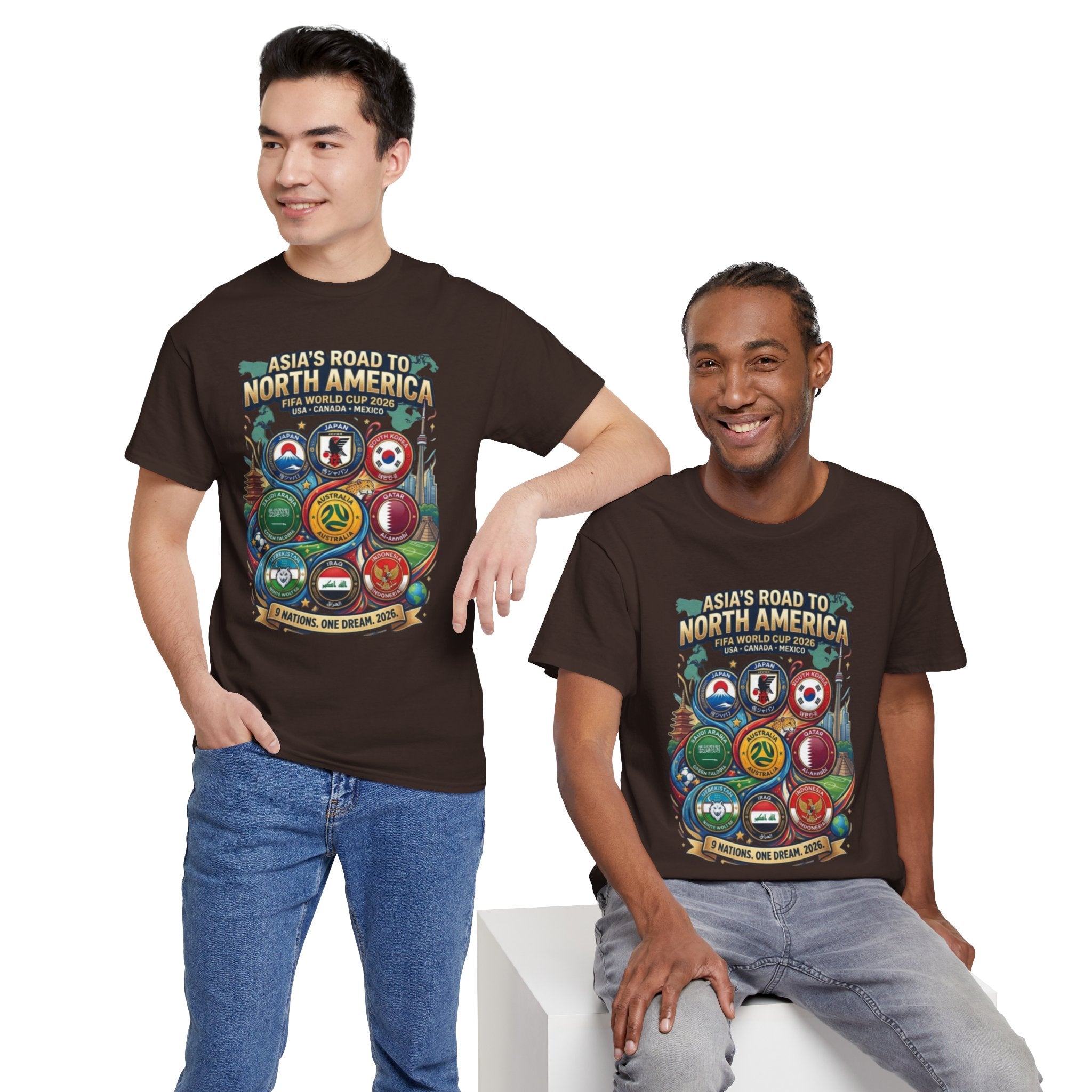 Asia's Road to North America Soccer Tee — World Cup 2026 Qualification Badge T‑Shirt