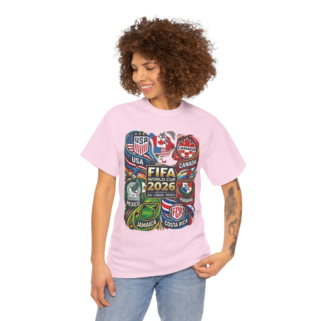 World Cup 2026 Teams T-Shirt – USA Canada Mexico & CONCACAF Badges Soccer Tee