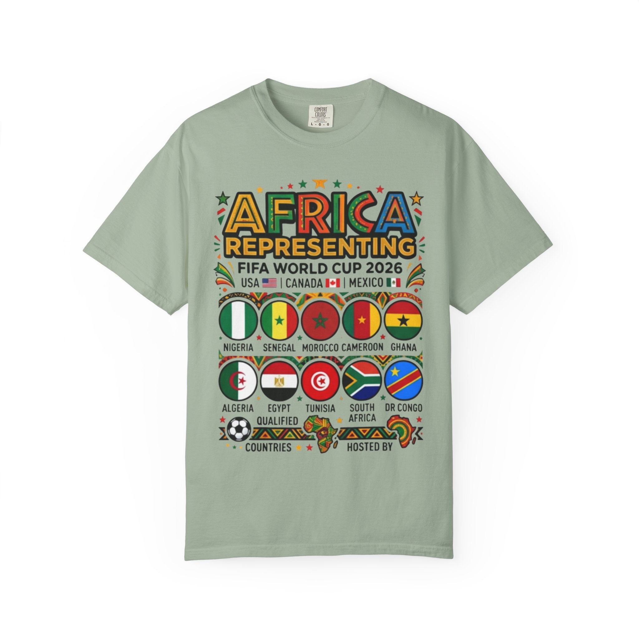 Africa Representing FIFA World Cup 2026 T-Shirt | African Flags Soccer Design