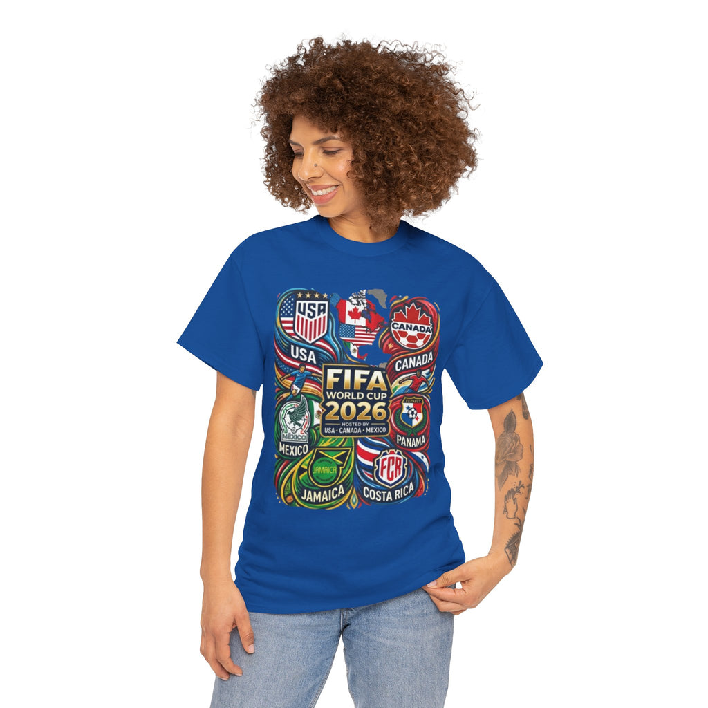 World Cup 2026 Teams T-Shirt – USA Canada Mexico & CONCACAF Badges Soccer Tee