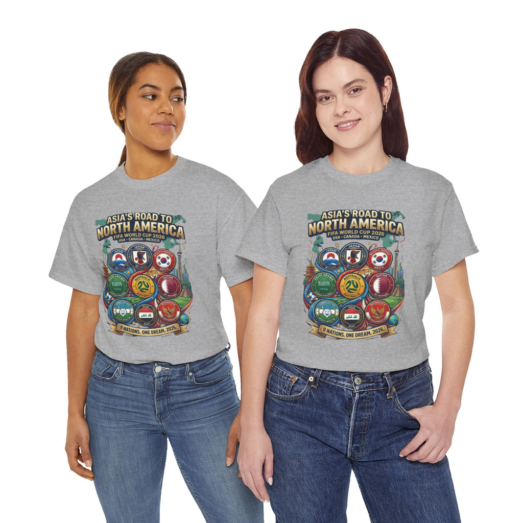 Asia's Road to North America Soccer Tee — World Cup 2026 Qualification Badge T‑Shirt