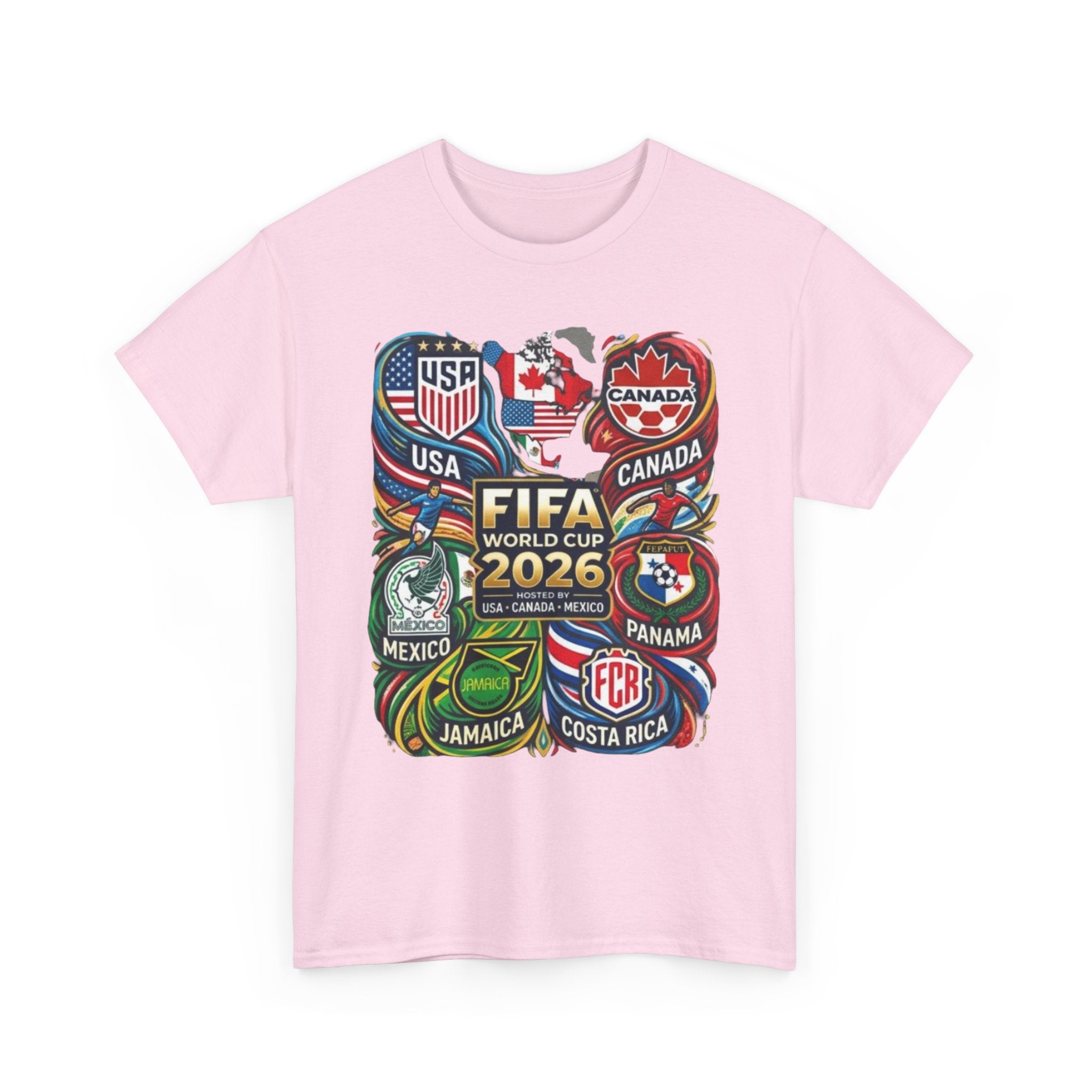 World Cup 2026 Teams T-Shirt – USA Canada Mexico & CONCACAF Badges Soccer Tee