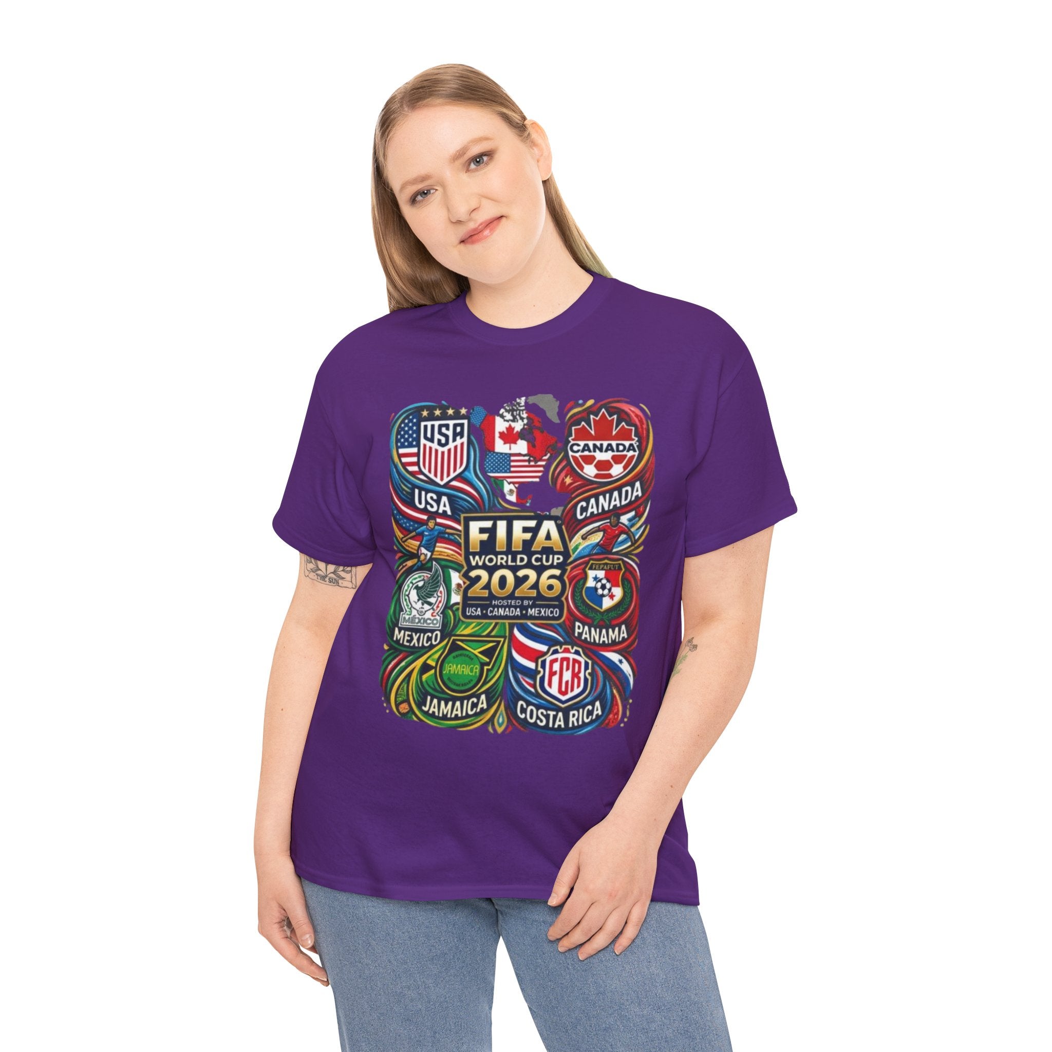 World Cup 2026 Teams T-Shirt – USA Canada Mexico & CONCACAF Badges Soccer Tee