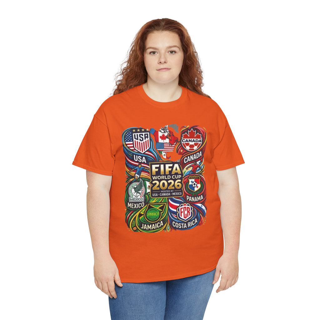World Cup 2026 Teams T-Shirt – USA Canada Mexico & CONCACAF Badges Soccer Tee
