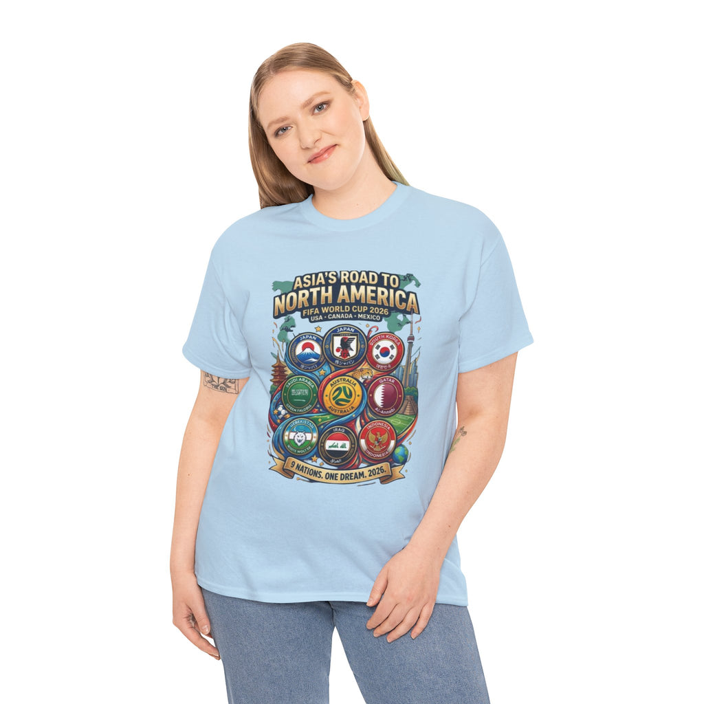 Asia's Road to North America Soccer Tee — World Cup 2026 Qualification Badge T‑Shirt