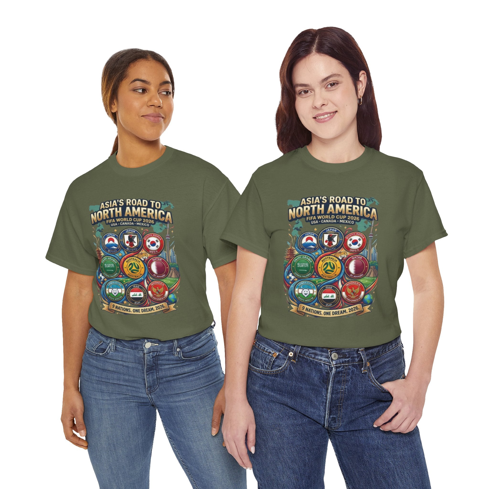 Asia's Road to North America Soccer Tee — World Cup 2026 Qualification Badge T‑Shirt