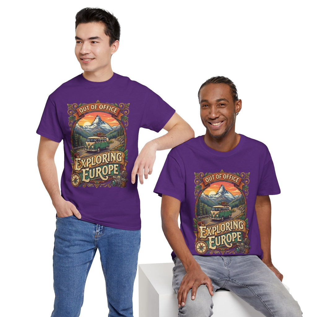 Exploring Europe T-Shirt – 'Out of Office' Vintage Travel Tee