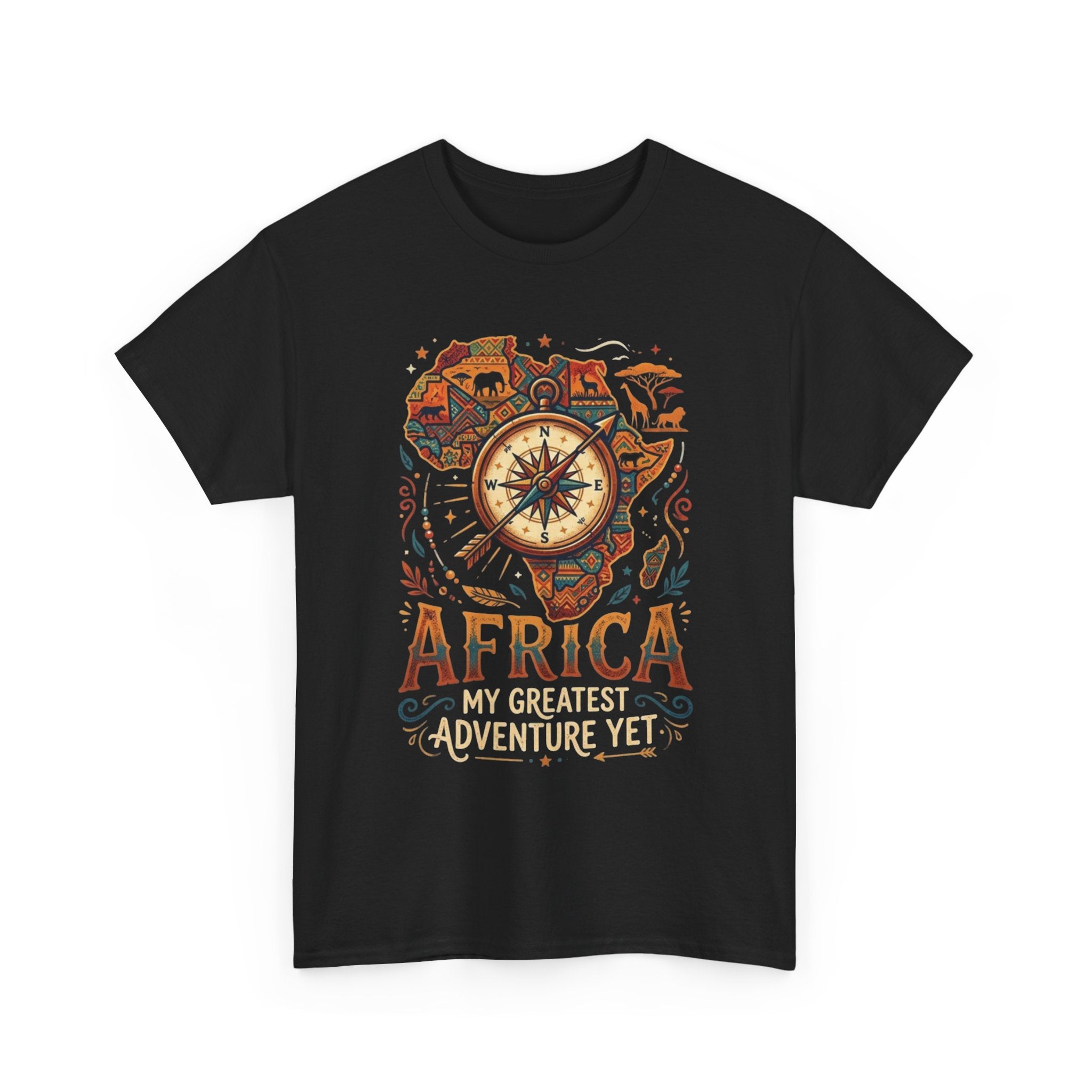 Africa Adventure T-Shirt — "Africa: My Greatest Adventure" Travel Compass Tee